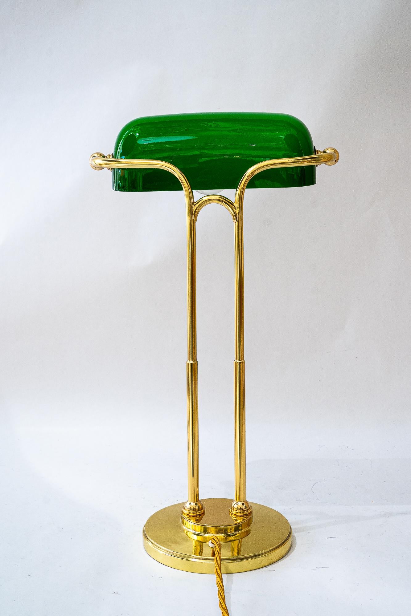 Art Deco Banker Lampe Wien um 1920er Jahre im Angebot 10