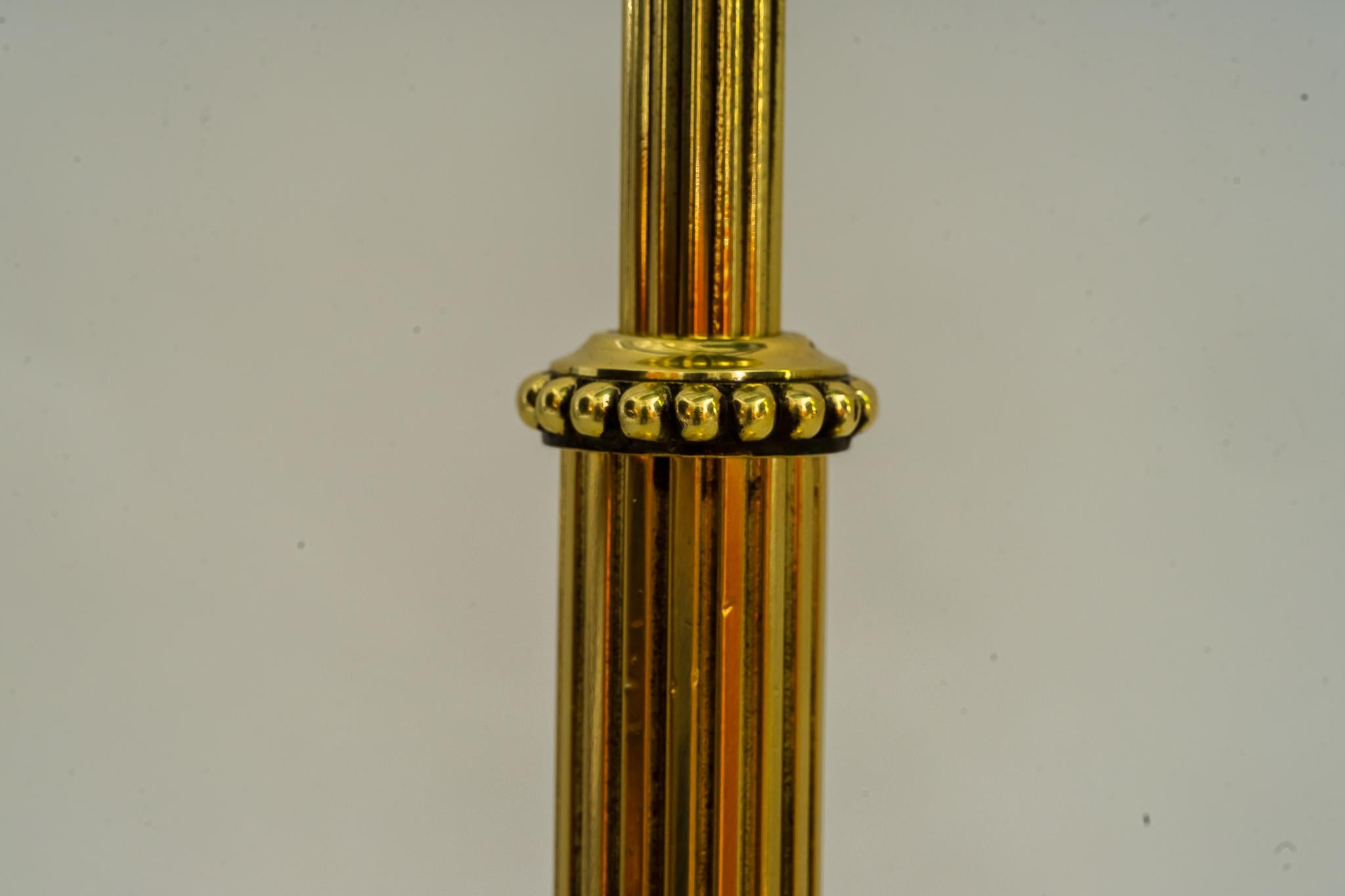 Brass Art Deco Banker Lamp Vienna Around 1920s