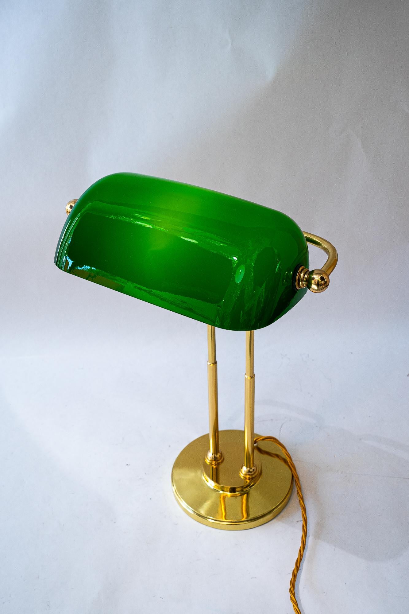 Art Deco Banker Lampe Wien um 1920er Jahre im Angebot 1