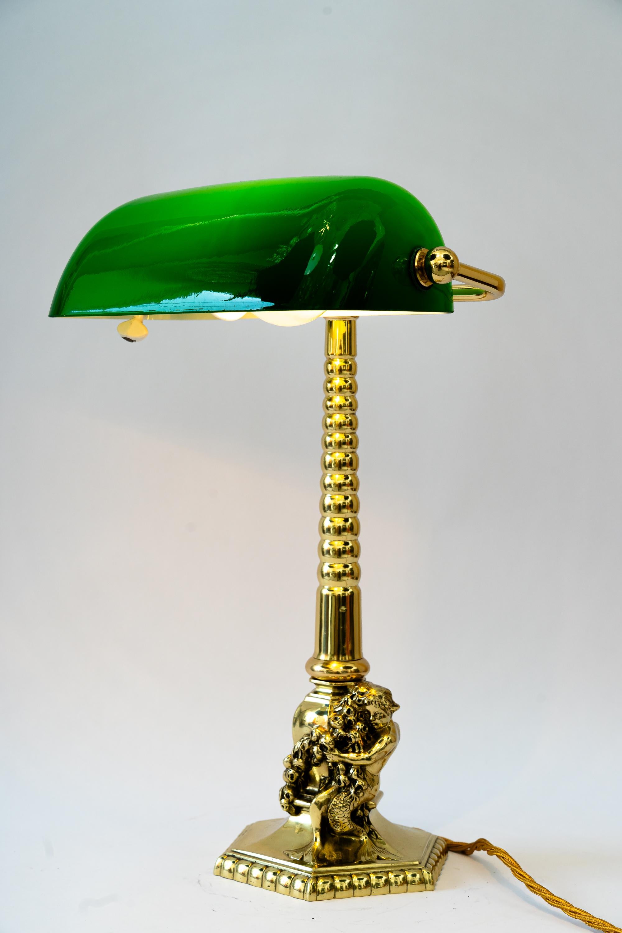 Art Deco Banker lamp vienna around 1920s  2