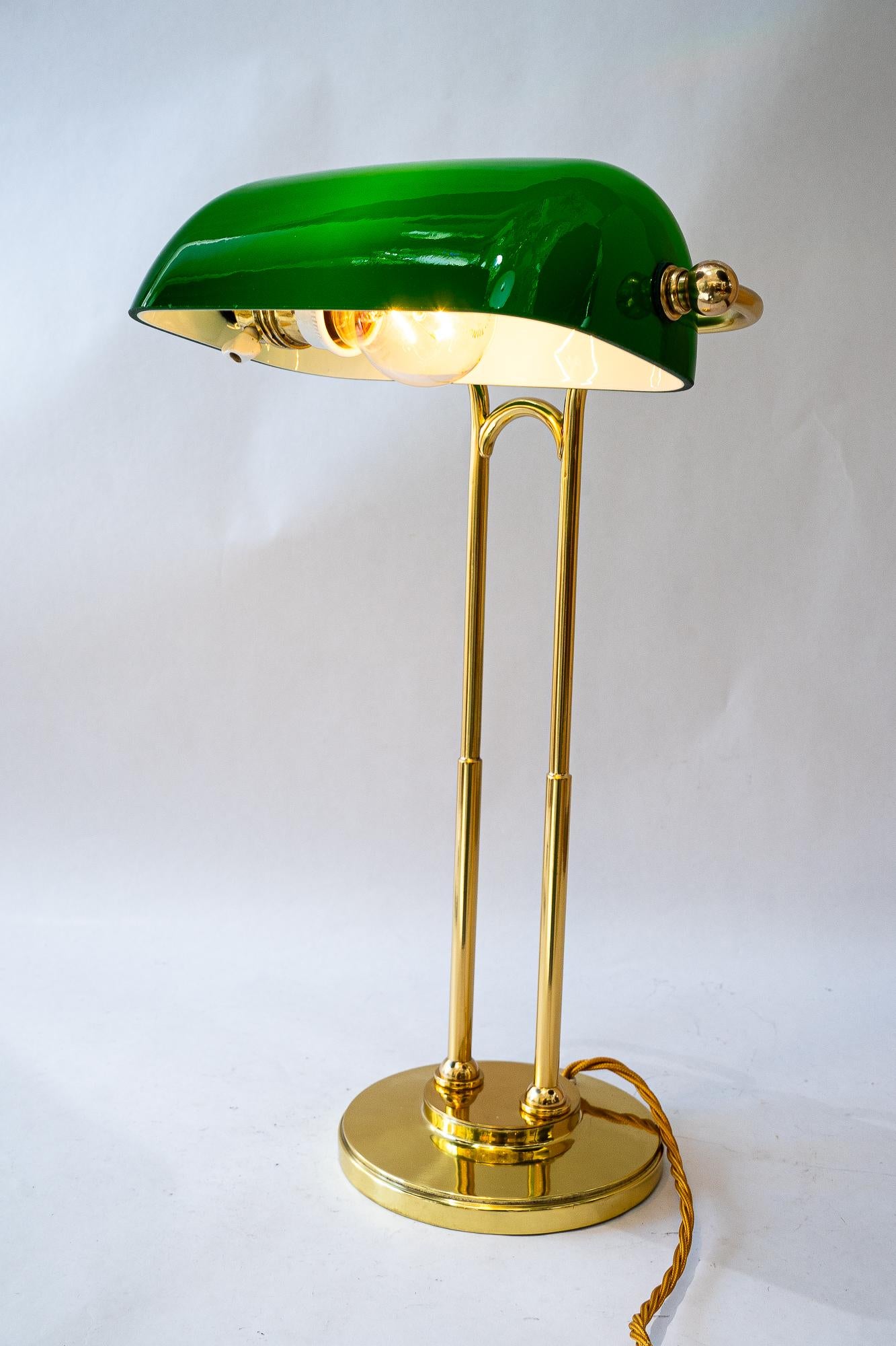 Art Deco Banker Lampe Wien um 1920er Jahre im Angebot 2