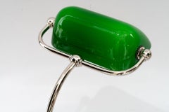 Art Deco banker lamp with green glass shade vienna around 1920s