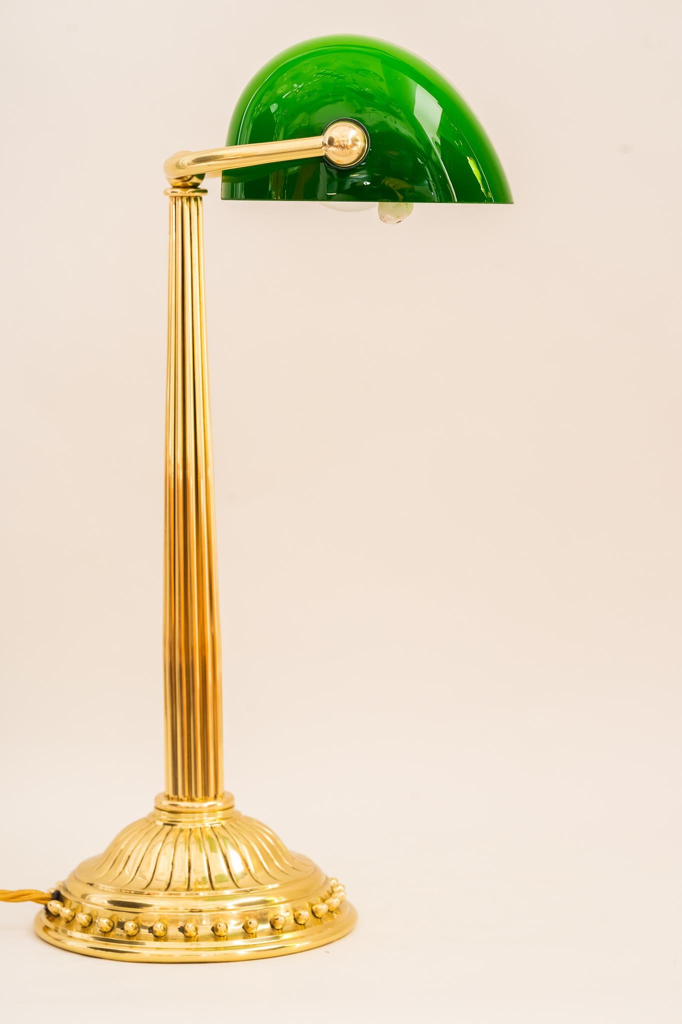 Austrian Art Deco Banker Table Lamp Around 1920s