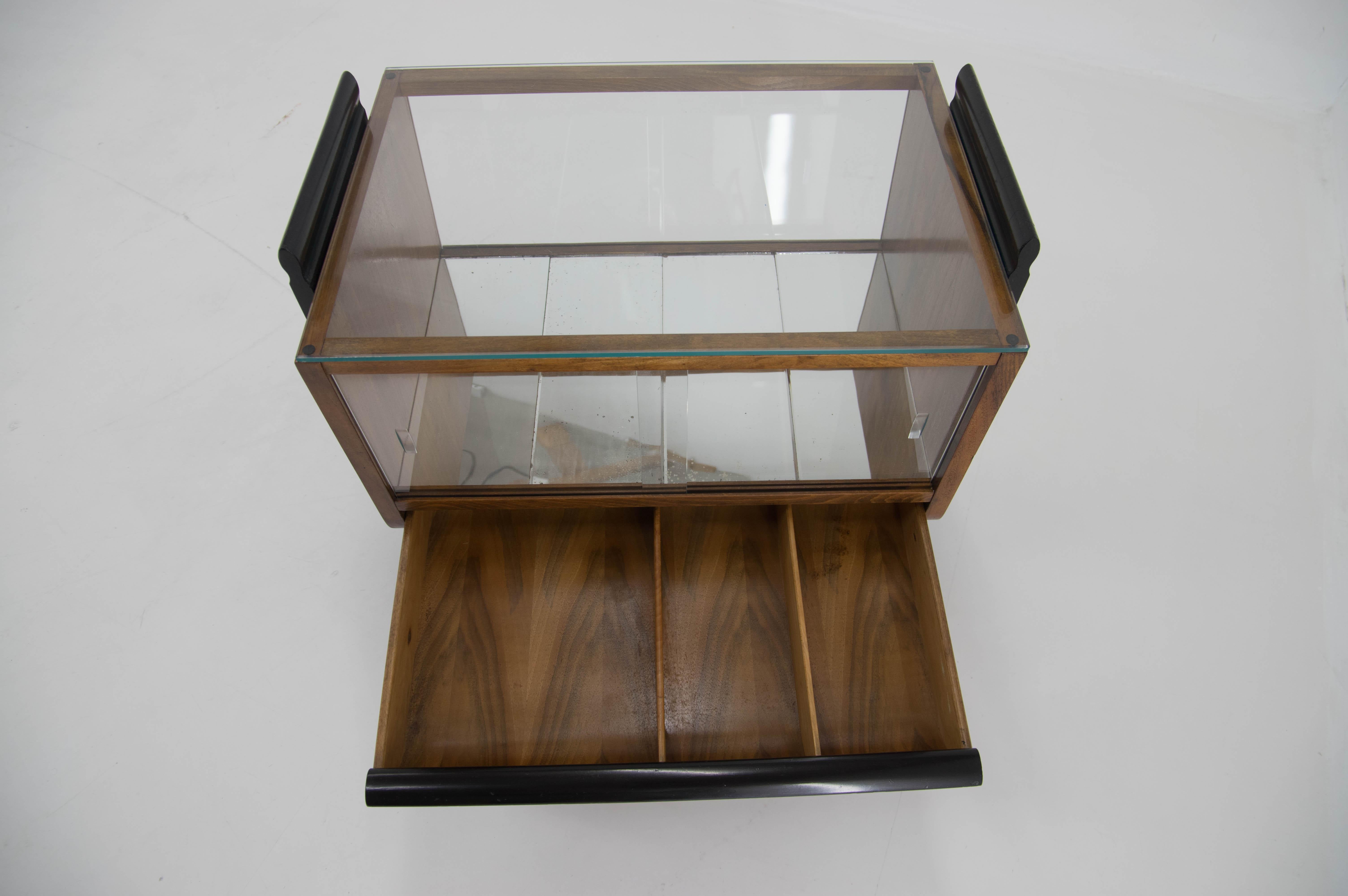 Glass Art Deco Bar by UP Zavody, 1930s, Three Items Available For Sale
