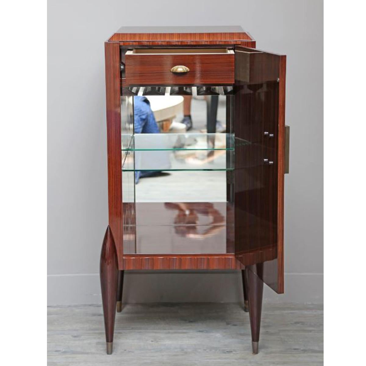 Art Nouveau Art Deco Bar Cabinet Designed by Serge De Troyer For Sale