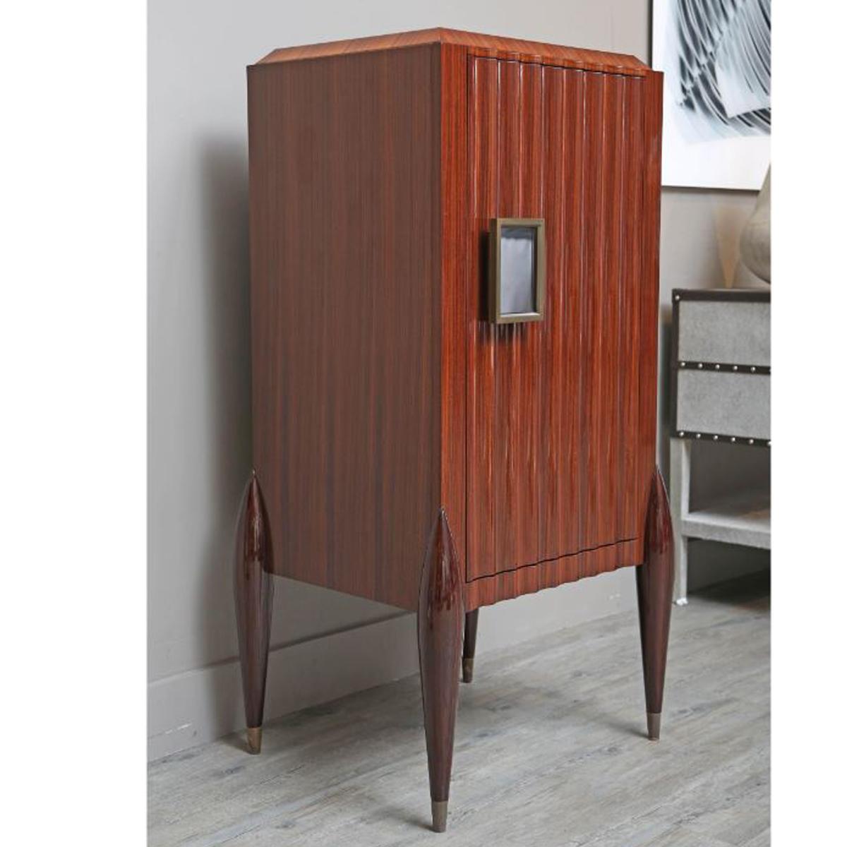 Japanese Art Deco Bar Cabinet Designed by Serge De Troyer For Sale
