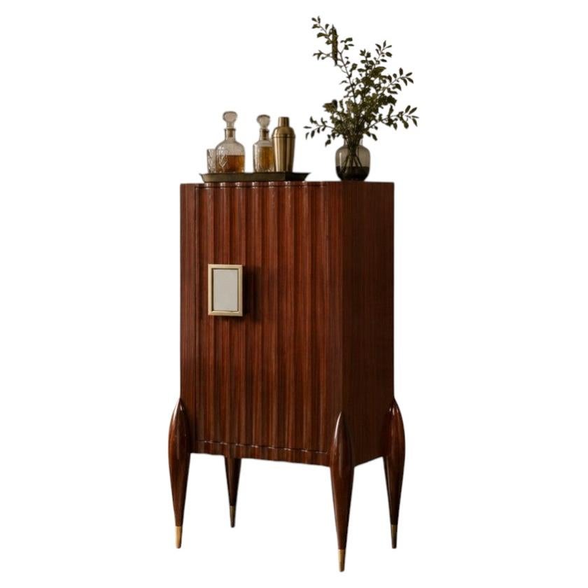 Mobile bar in stile Art Déco progettato da Serge de Troyer in vendita