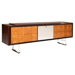 Art Deco bar cabinet in elm burl