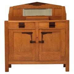 Art déco-Barschrank aus massiver Eiche und Coromandel, 1930er Jahre