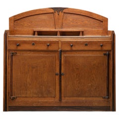 Art Deco Bar Cabinet in Solid Oak and Coromandel, Europe, 1930