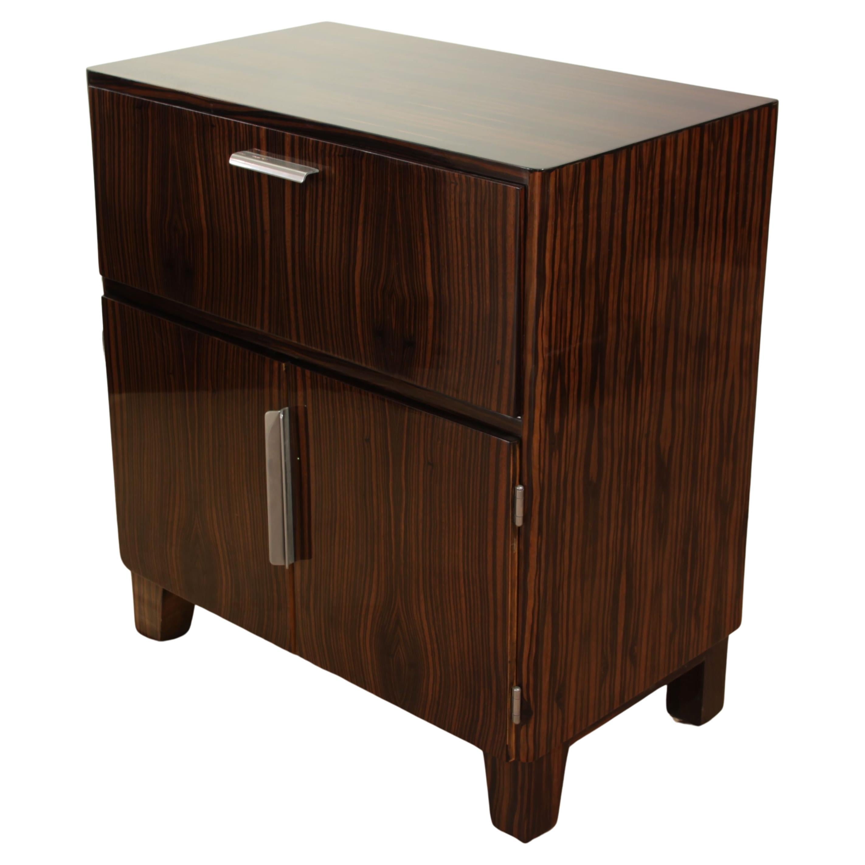 Art Deco Barschrank, Makassar-Furnier, Frankreich, um 1930 (Art déco) im Angebot