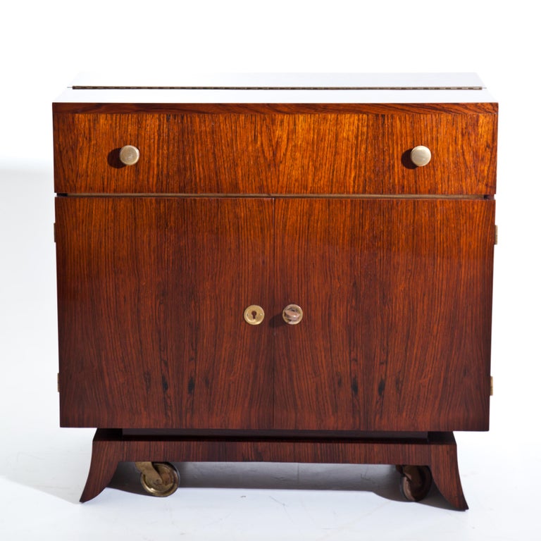 Art Deco Bar Cabinet on Castors, Probably, France, 1920s ...