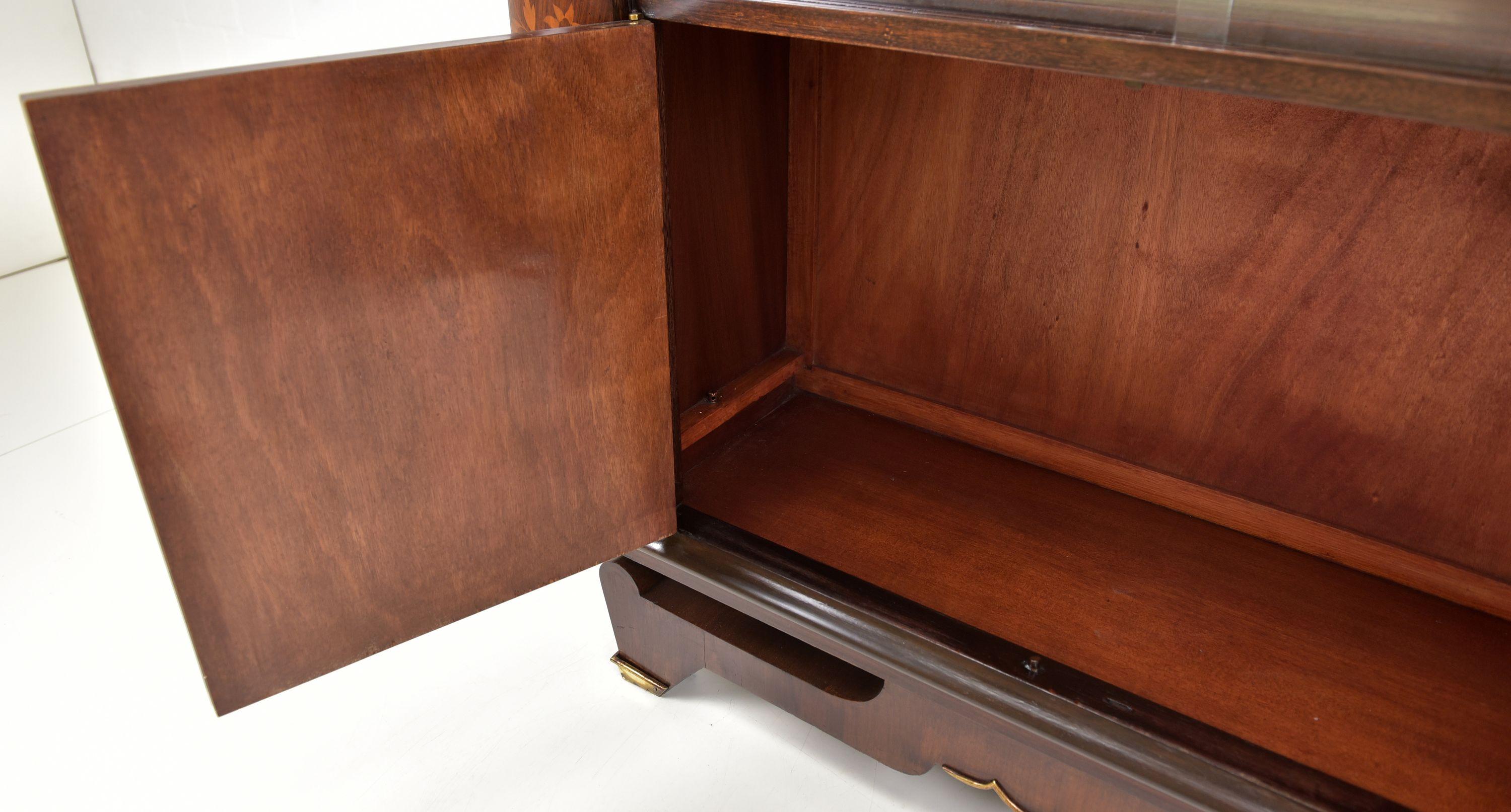 Art Deco Bar Cabinet Showcase by Jules Leleu in Mahogany France, 1930 For Sale 2