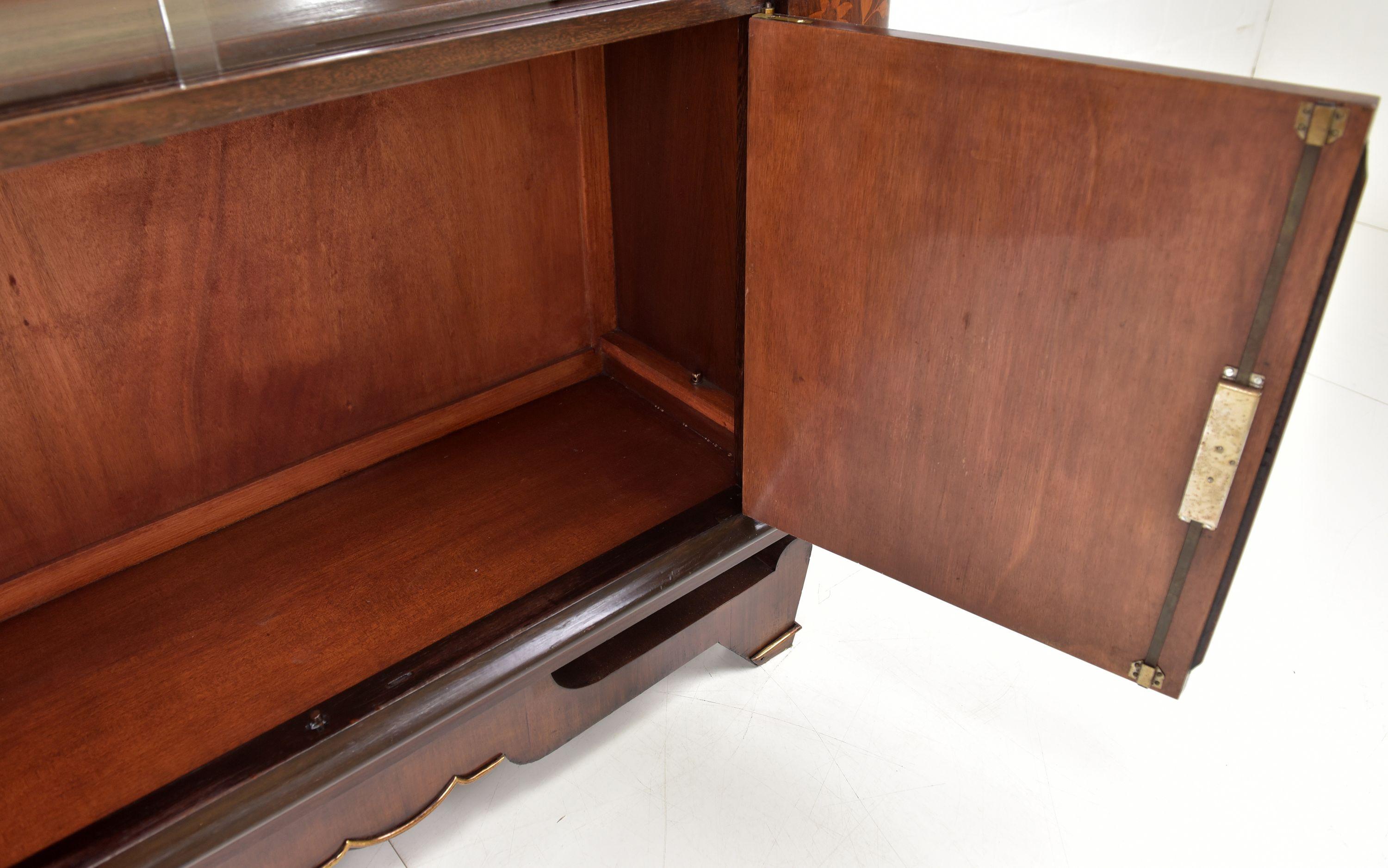 Art Deco Bar Cabinet Showcase by Jules Leleu in Mahogany France, 1930 For Sale 3