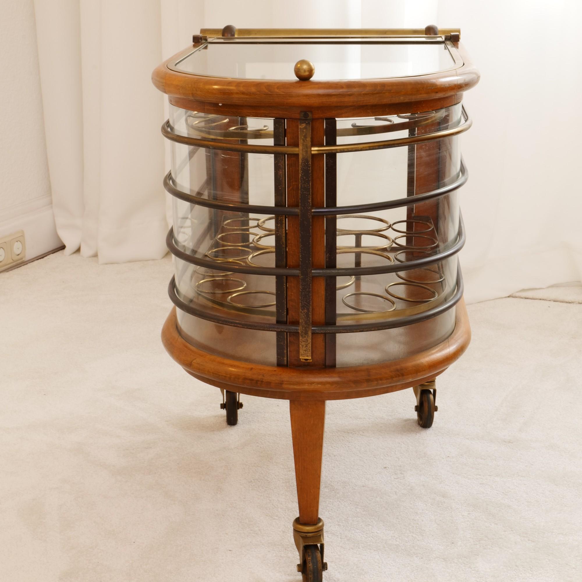 Art Deco bar cart by Louis Sognot For Sale 3