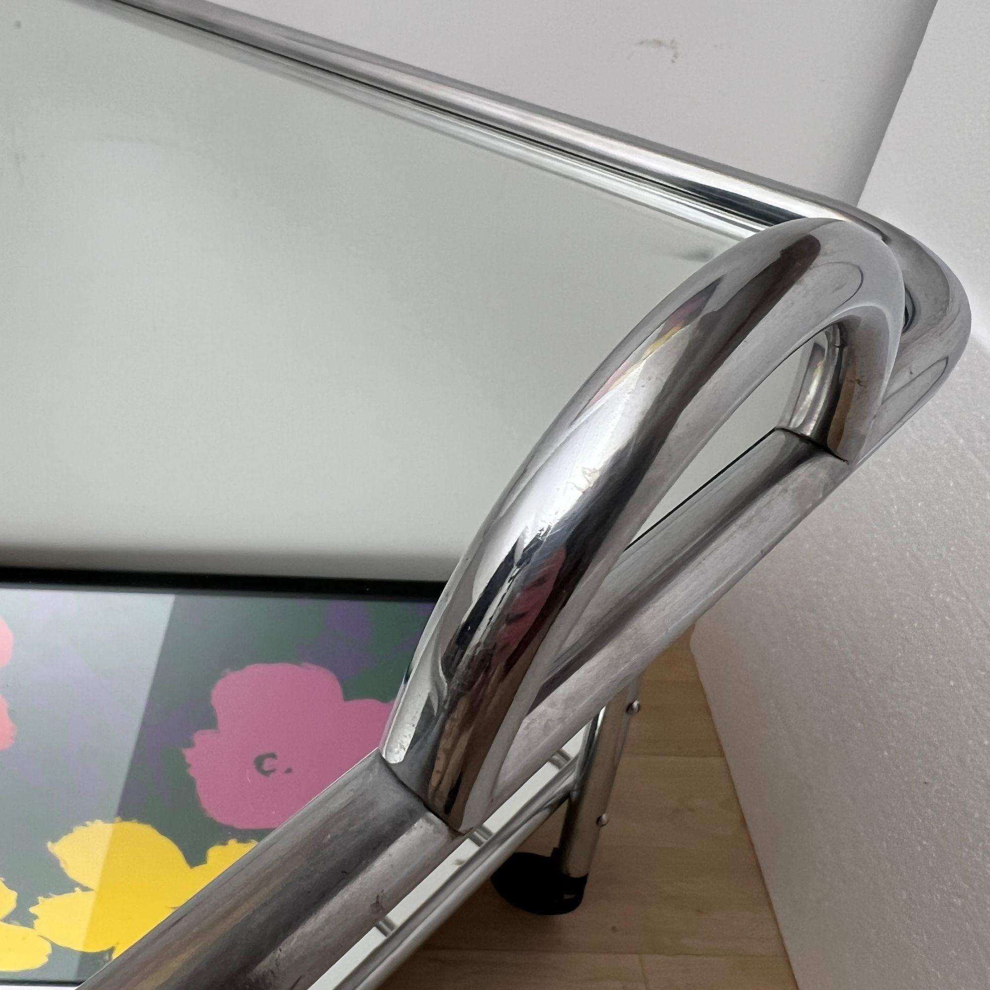 Art Deco Bar Cart by Robert Mallet-Stevens, Chromed Steel, France circa 1925 For Sale 11