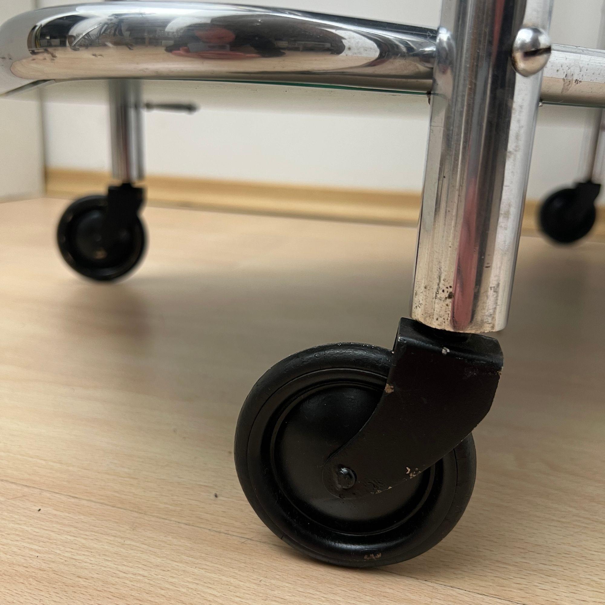 Art Deco Bar Cart by Robert Mallet-Stevens, Chromed Steel, France circa 1925 For Sale 13