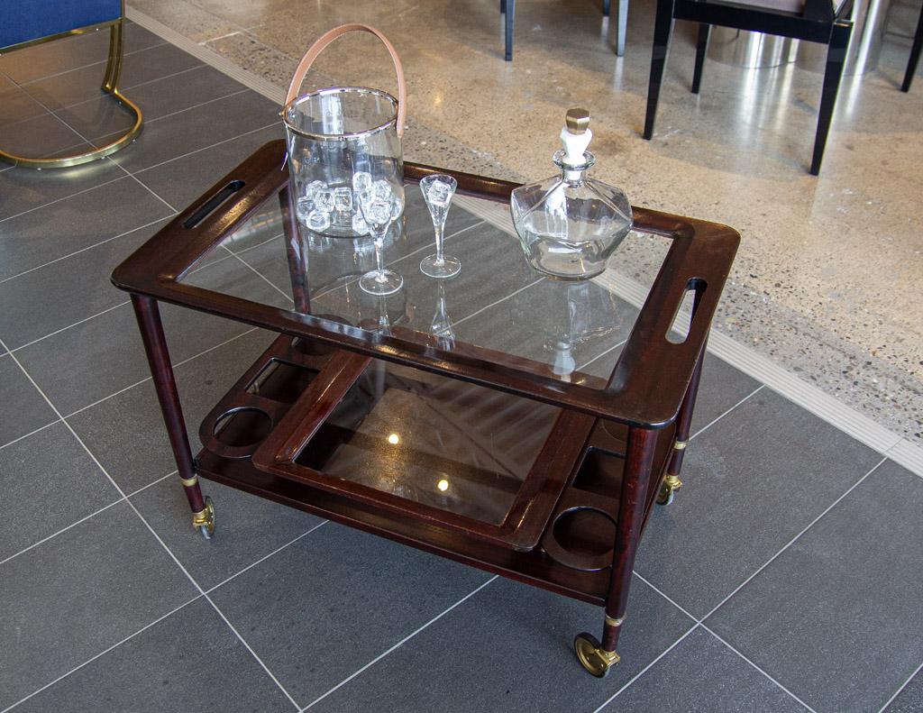 Art Deco Bar Cart Circa 1950’s In Good Condition In North York, ON