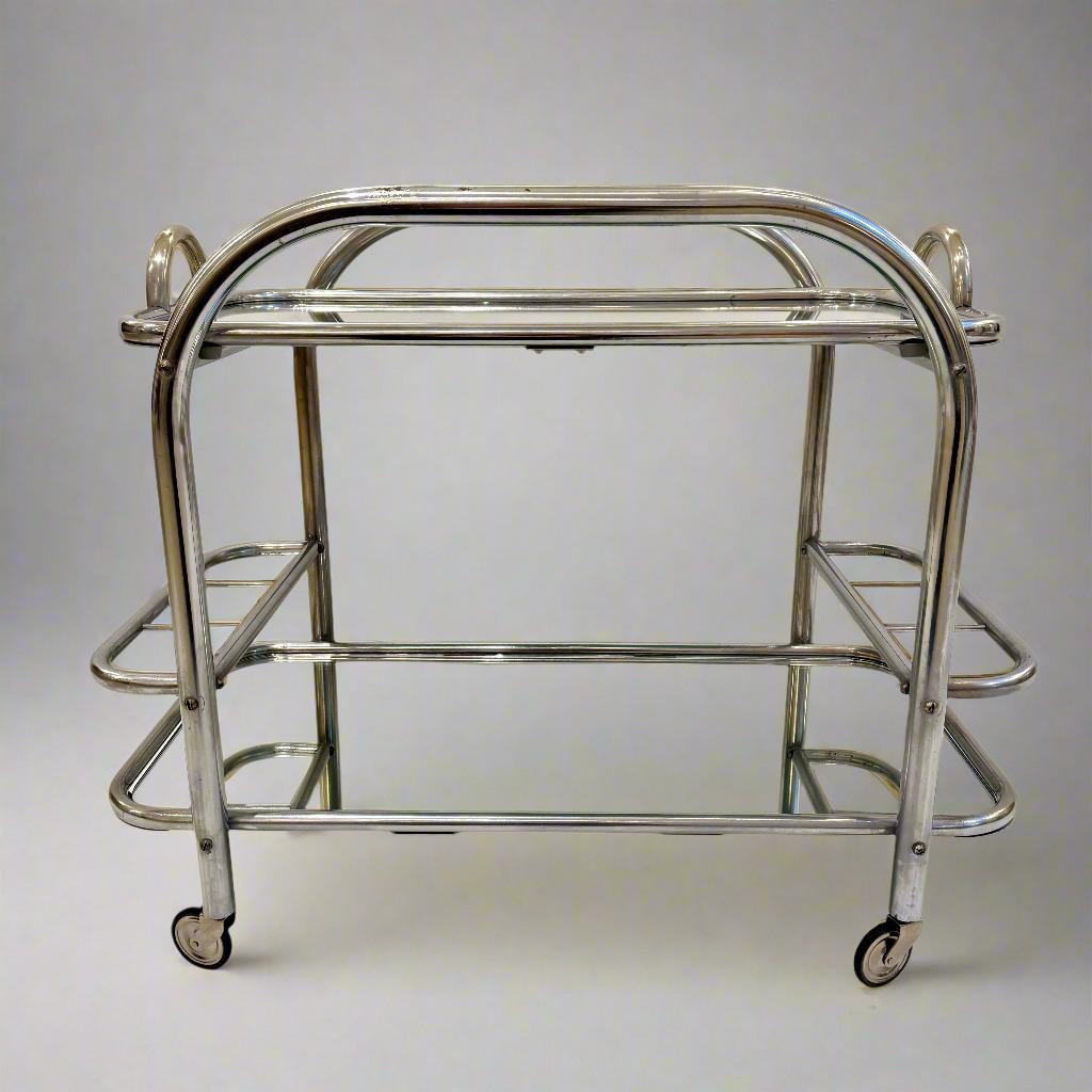 Chariot de bar Art Déco conçu par Robert Mallet-Stevens, France Bon état - En vente à New York, NY