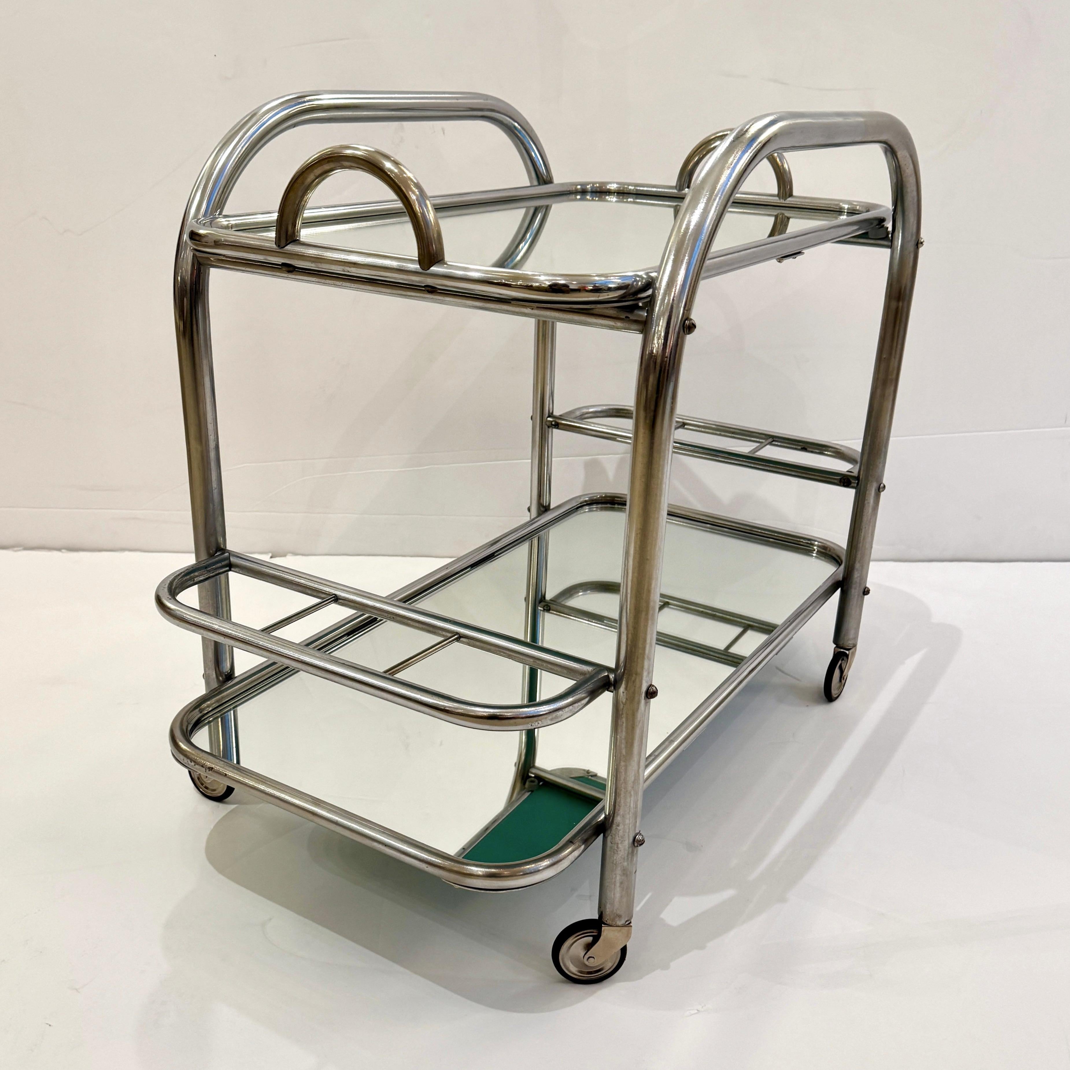 Chariot de bar Art Déco conçu par Robert Mallet-Stevens, France en vente 1
