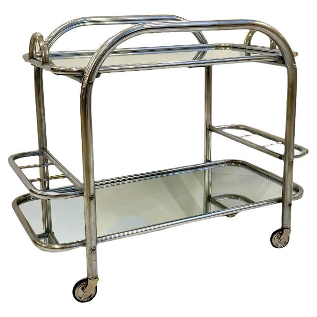 Carrello da bar Art Deco progettato da Robert Mallet-Stevens, Francia