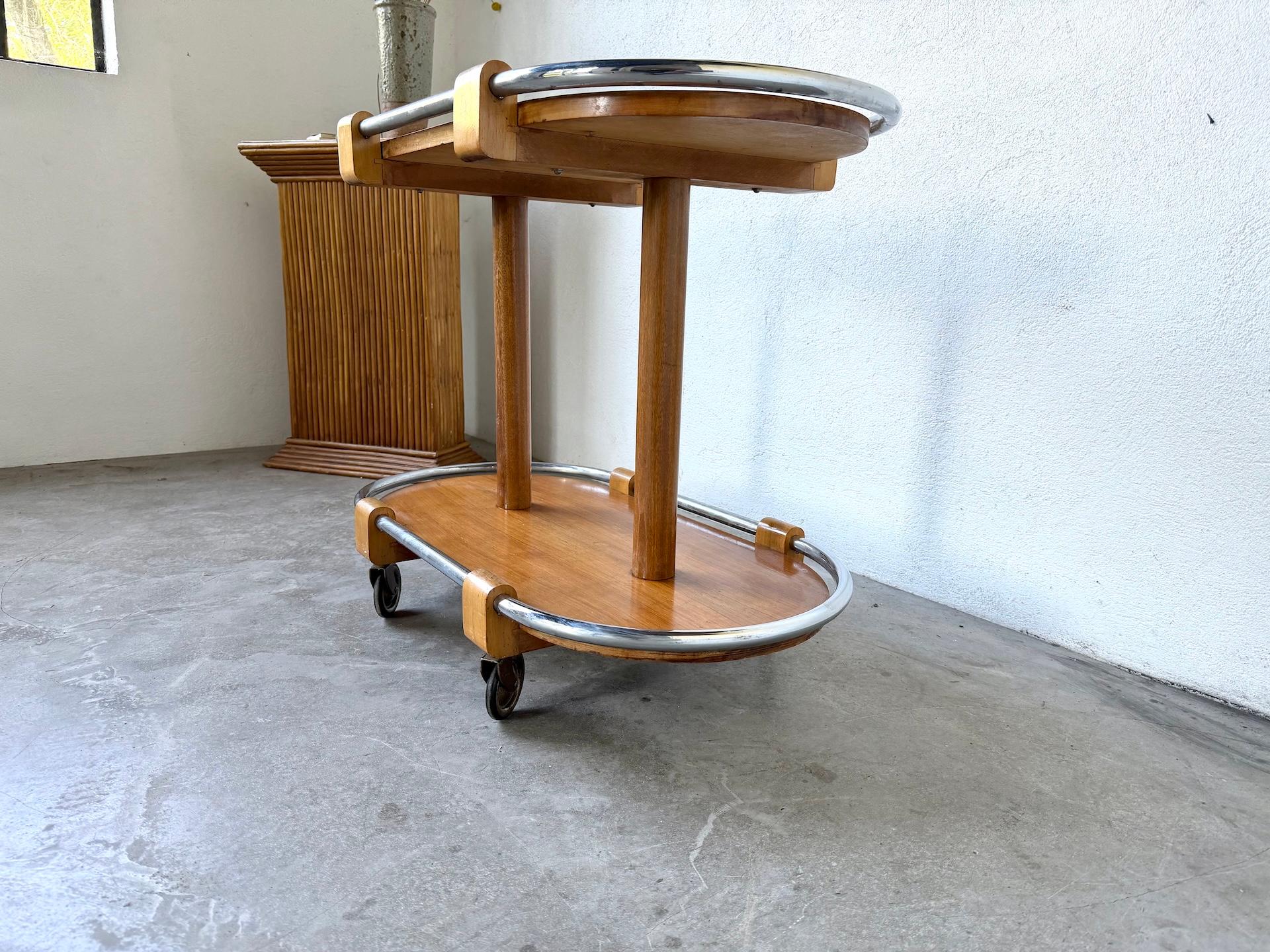 Chariot de bar Art déco des années 1930-40 en vente 4