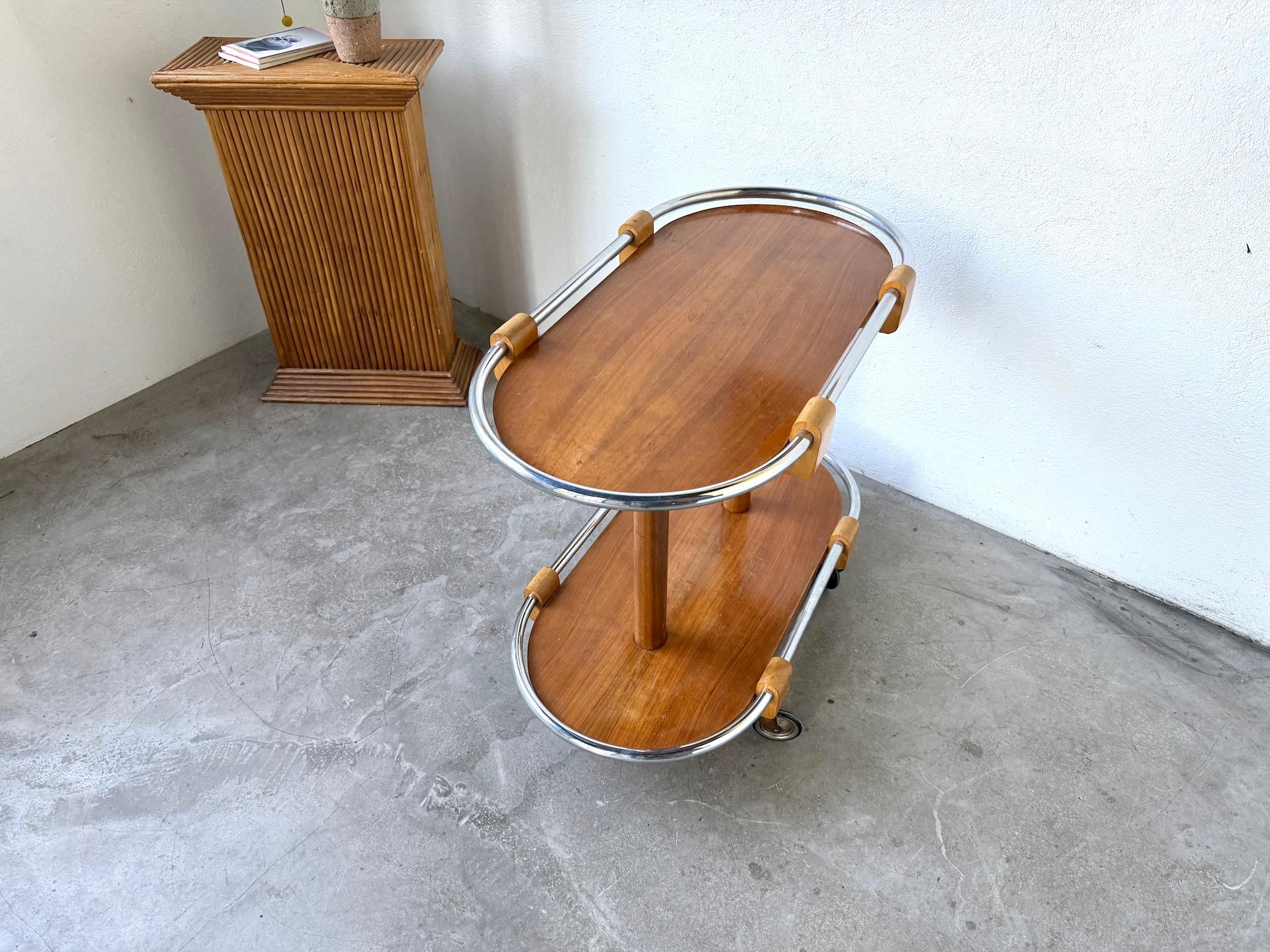 Chariot de bar Art déco des années 1930-40 en vente 6