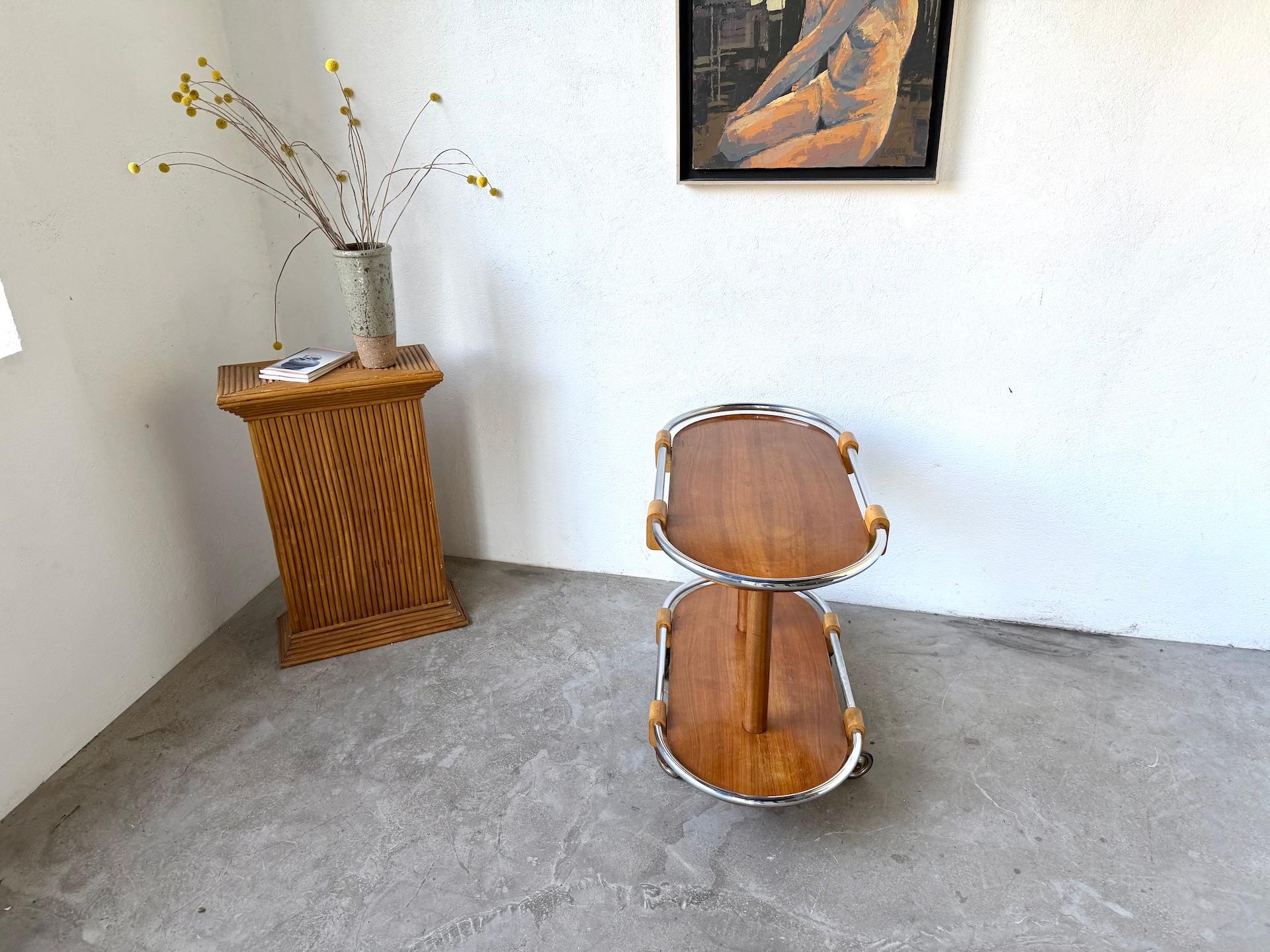 Chariot de bar Art déco des années 1930-40 en vente 7