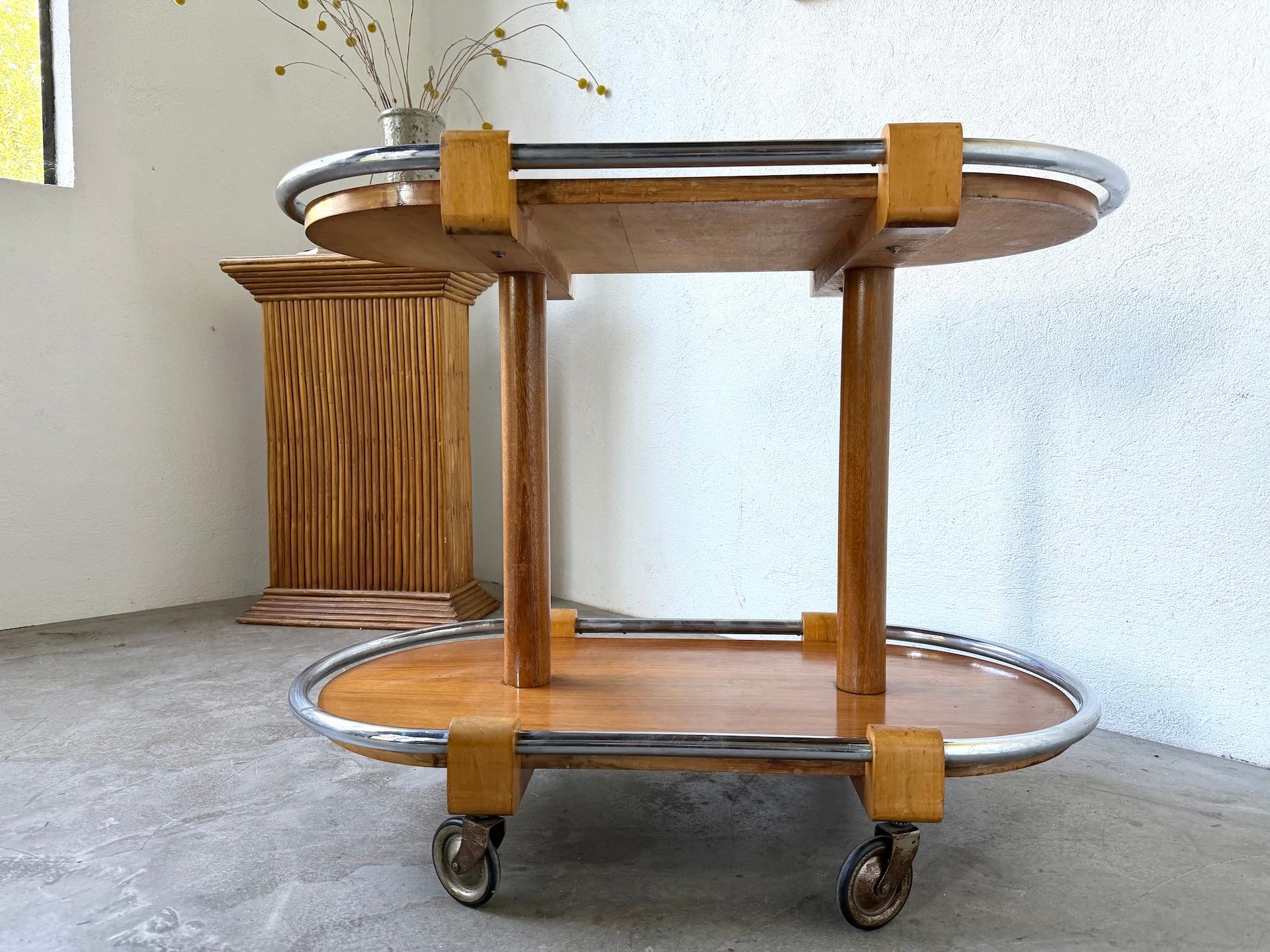 Chariot de bar Art déco des années 1930-40 en vente 10