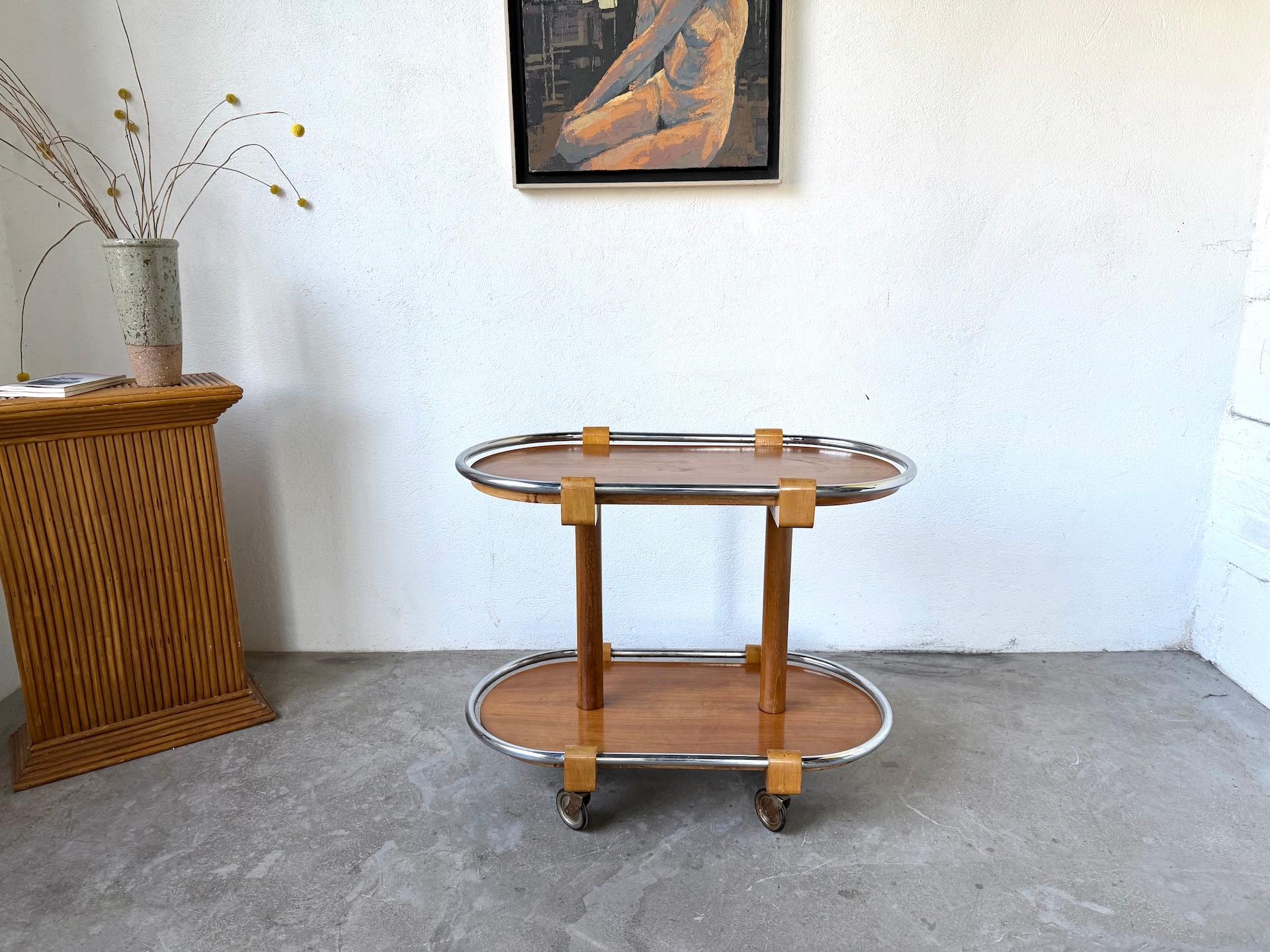 Français Chariot de bar Art déco des années 1930-40 en vente