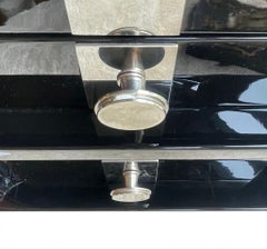 Art Deco bar cart or side table on wheels