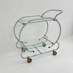 Art deco Bar cart trolley chrome tubular , 1930’s