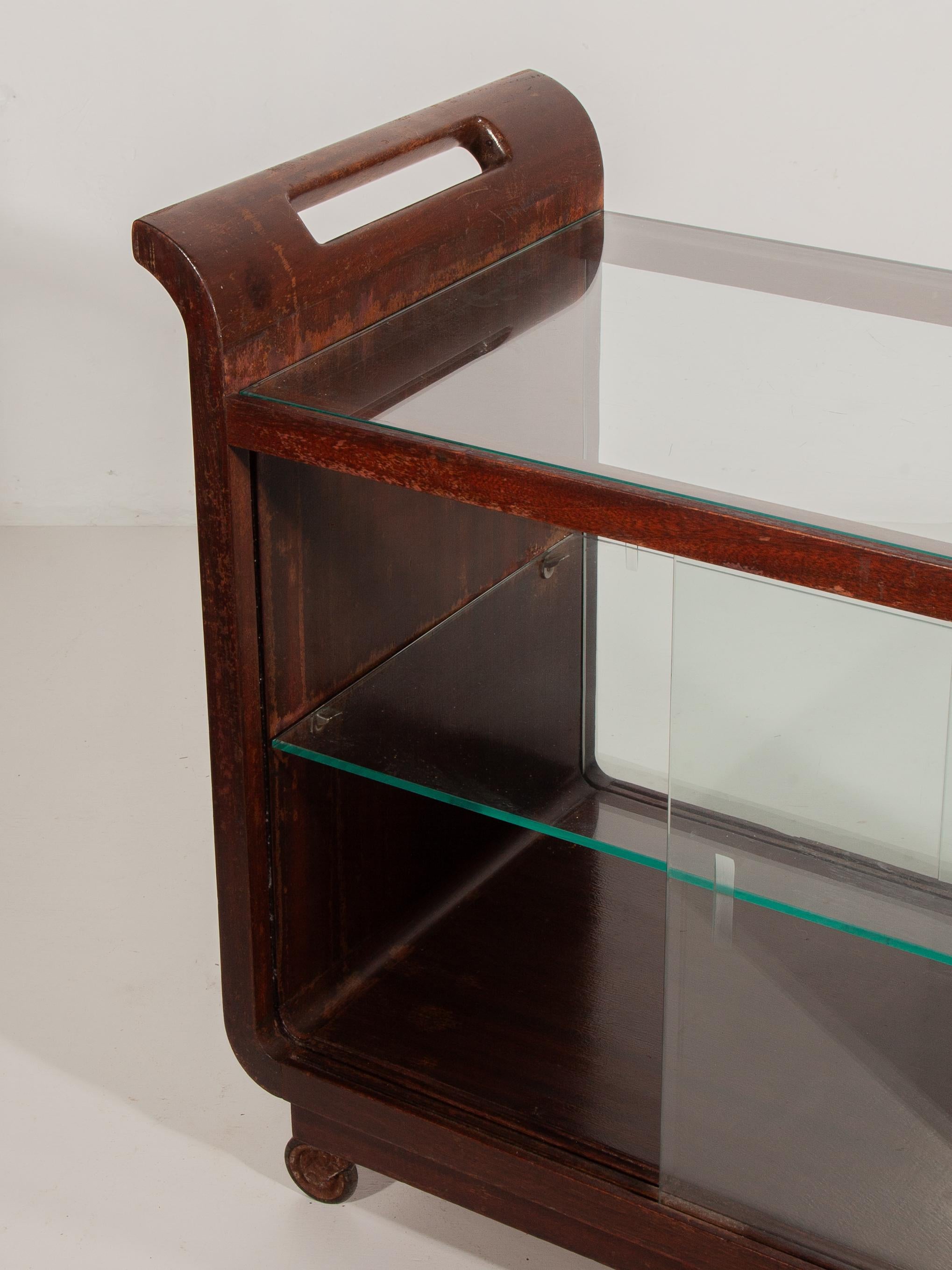 Chariot de bar Art déco, chariot conçu par Pander et Zn, années 1920 en vente 5