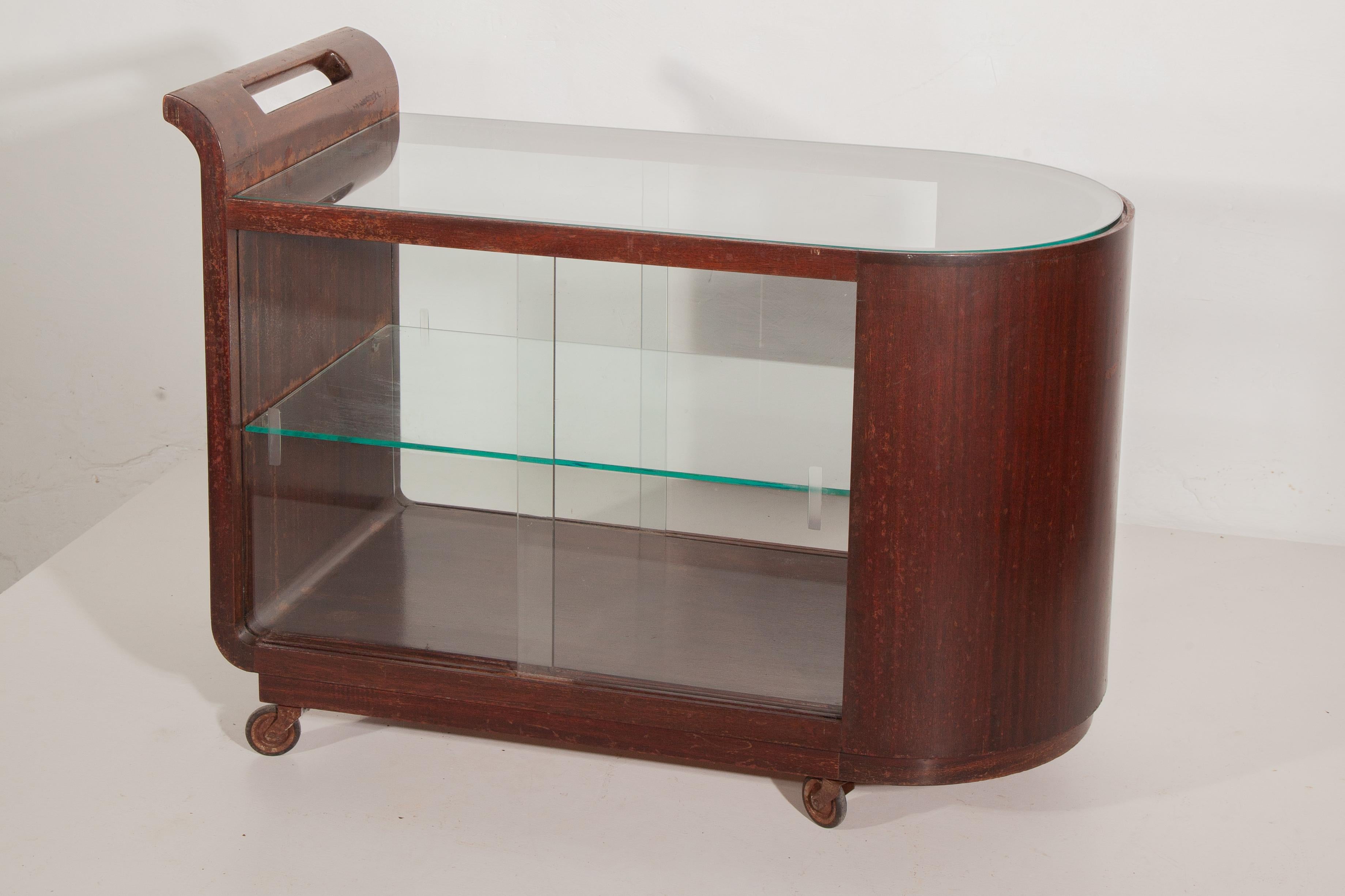 Néerlandais Chariot de bar Art déco, chariot conçu par Pander et Zn, années 1920 en vente