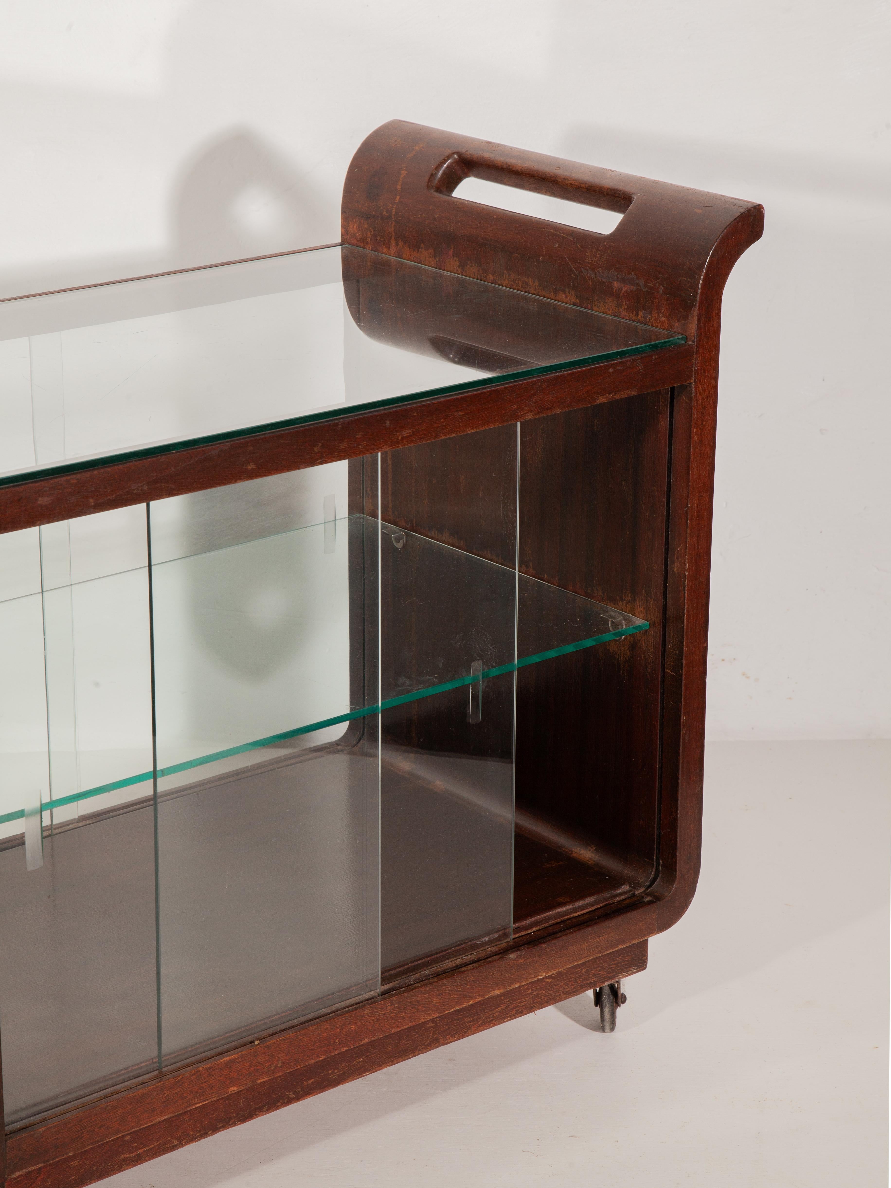 Chariot de bar Art déco, chariot conçu par Pander et Zn, années 1920 en vente 1