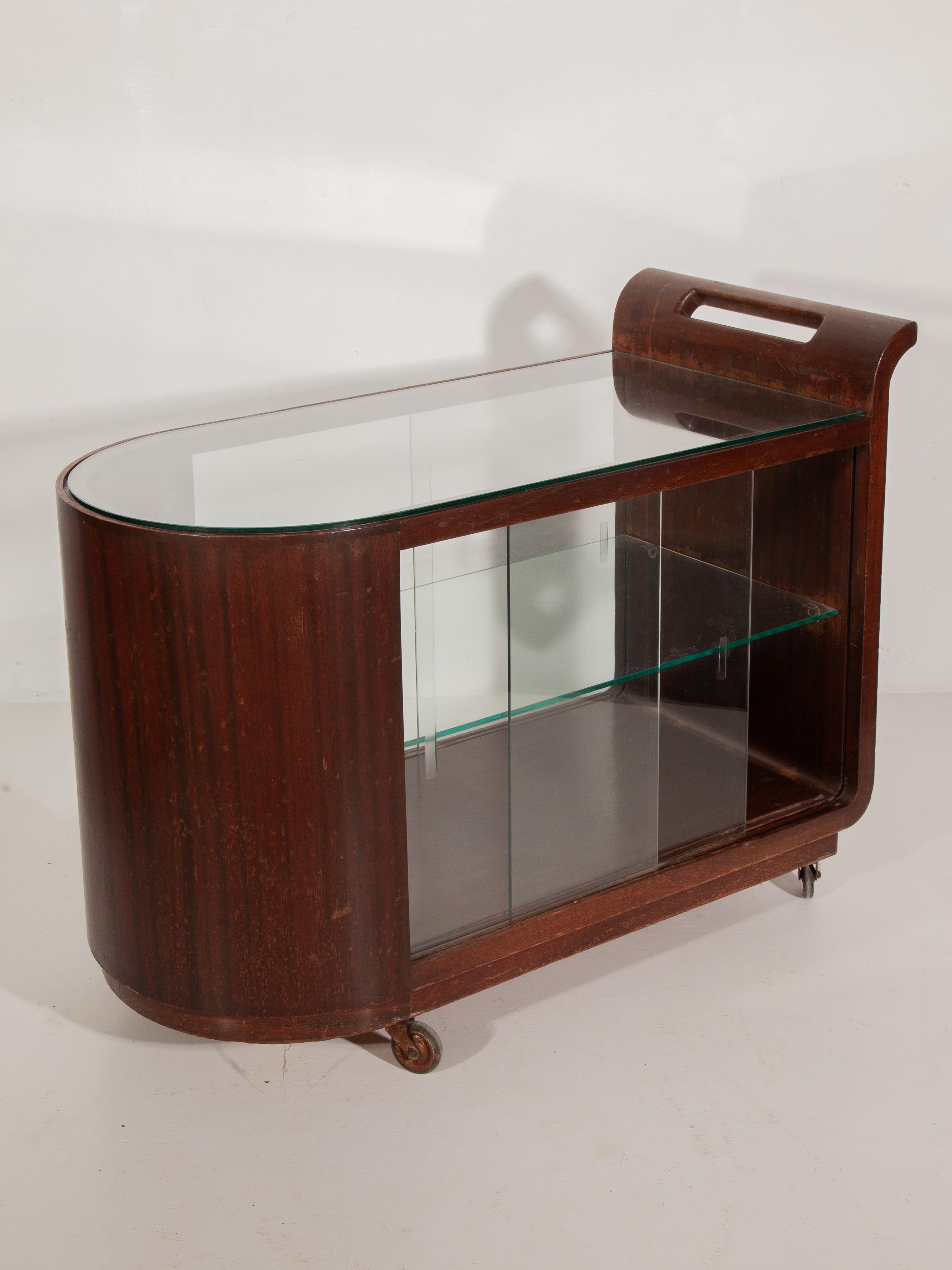 Chariot de bar Art déco, chariot conçu par Pander et Zn, années 1920 en vente 2