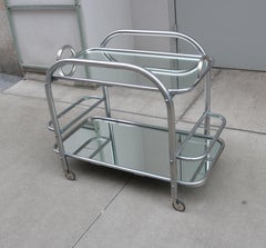 Art Deco Bar Cart With Removable Tray