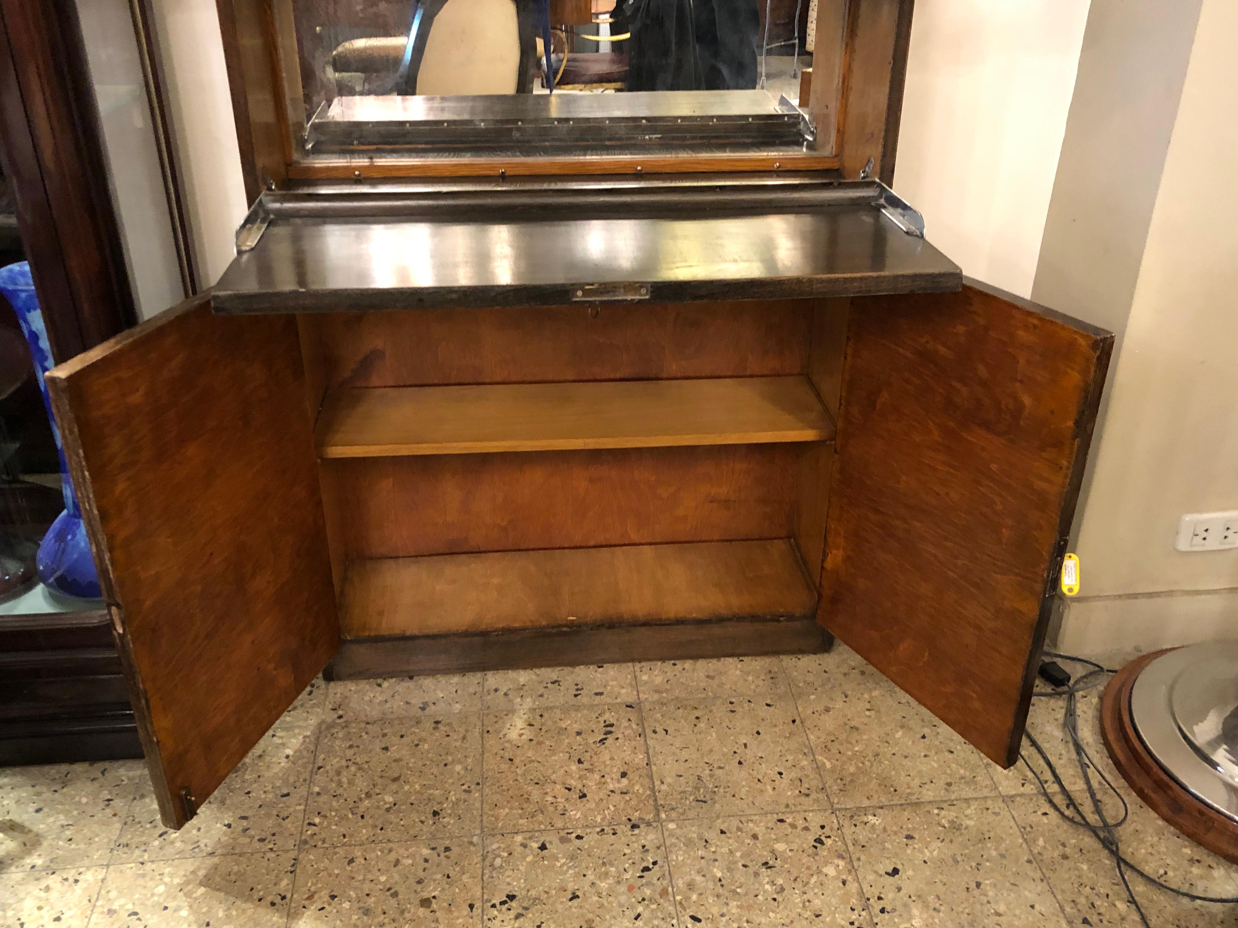 Art Deco Bar in Wood and Malachite, 1920, French For Sale 4
