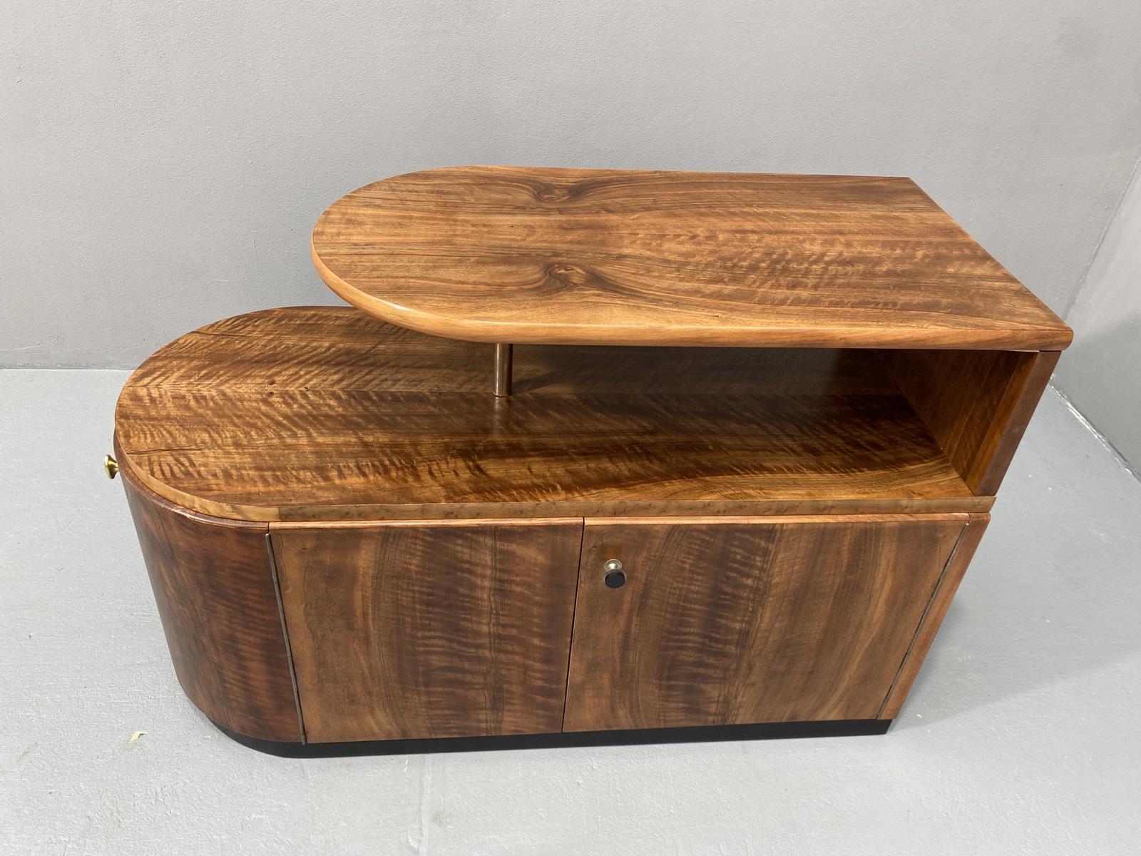 Placage Bar ou buffet ART DECO, années 1930, Tchécoslovaquie