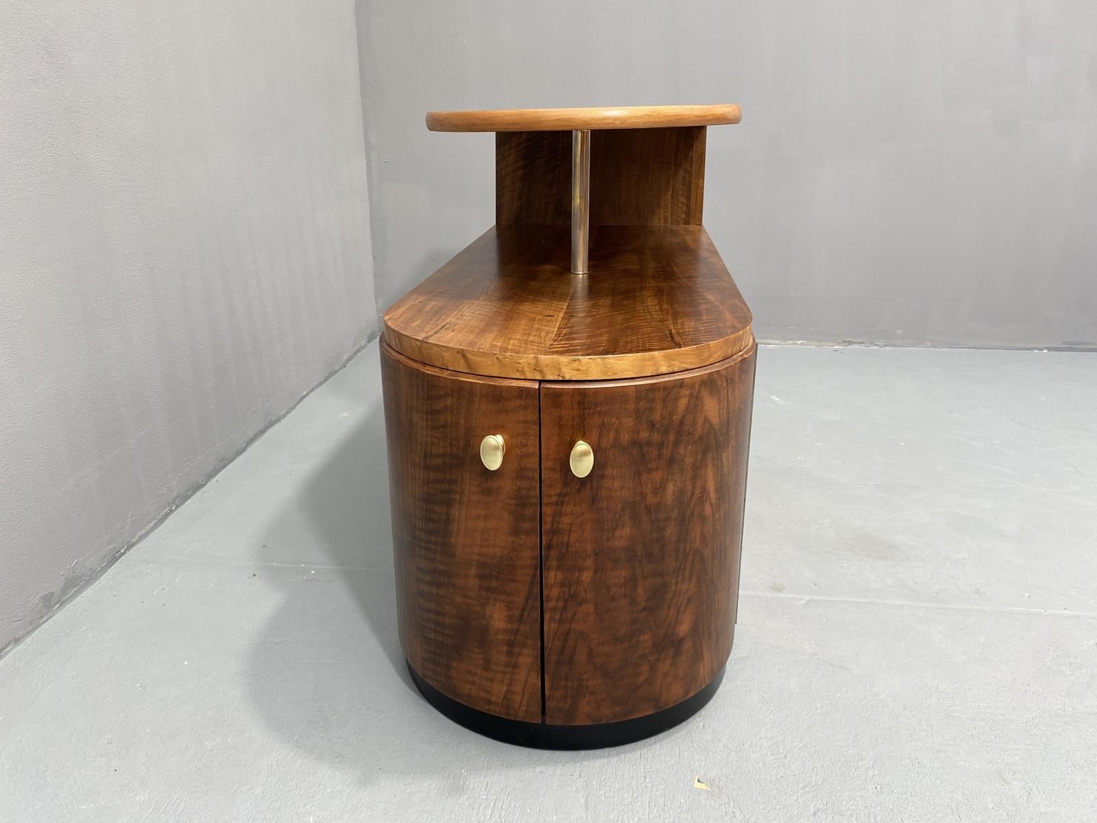 Bois Bar ou buffet ART DECO, années 1930, Tchécoslovaquie