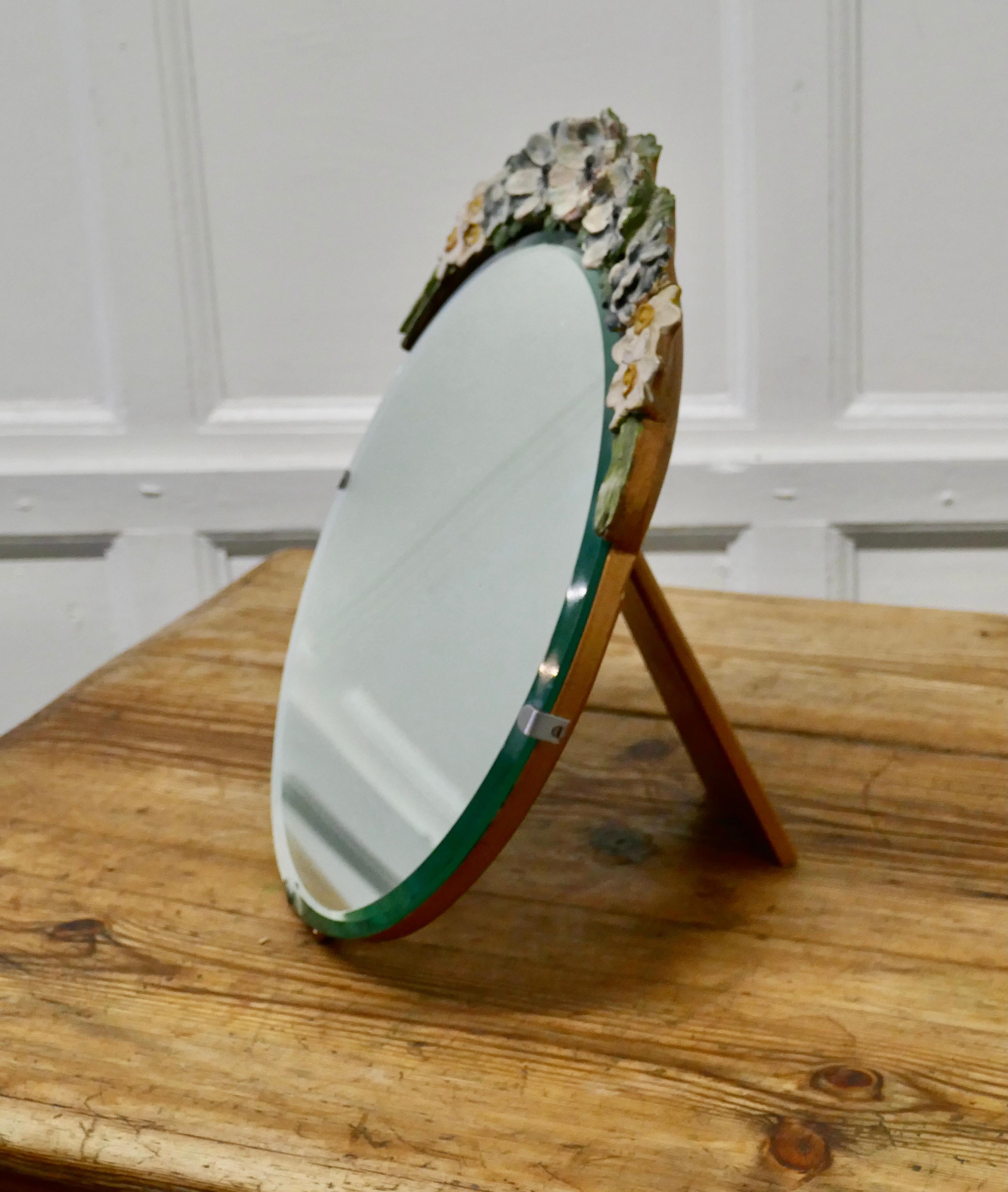 Baroque Art Deco Barbola Work Wall Mirror
