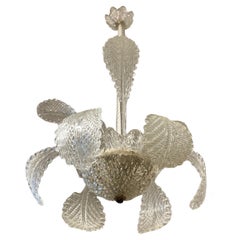 Araña Art Decó Barovier e Toso, cristal de Murano, años 40