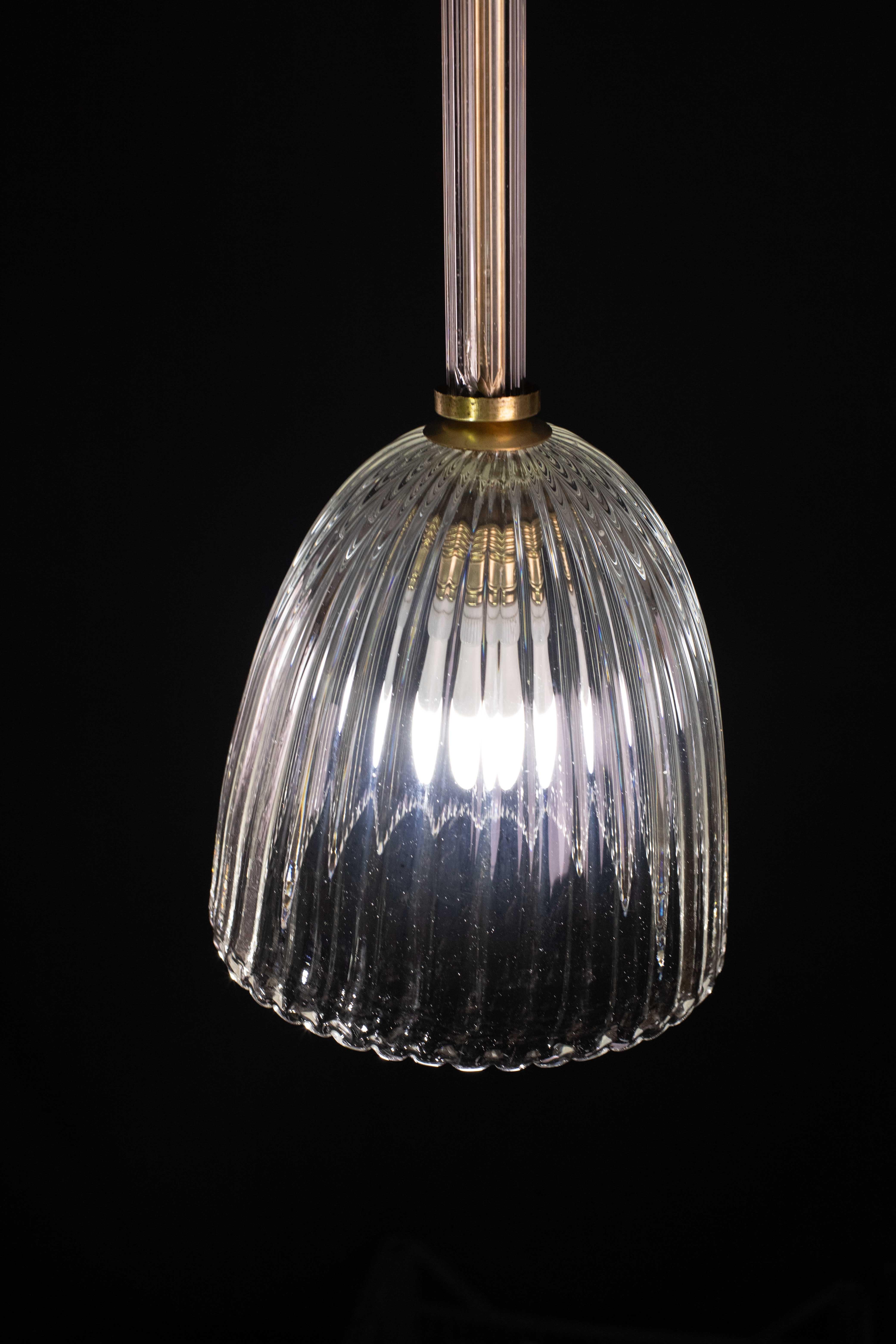 Art Decò Barovier e Toso Pendant Light, 1950 In Good Condition For Sale In Roma, IT