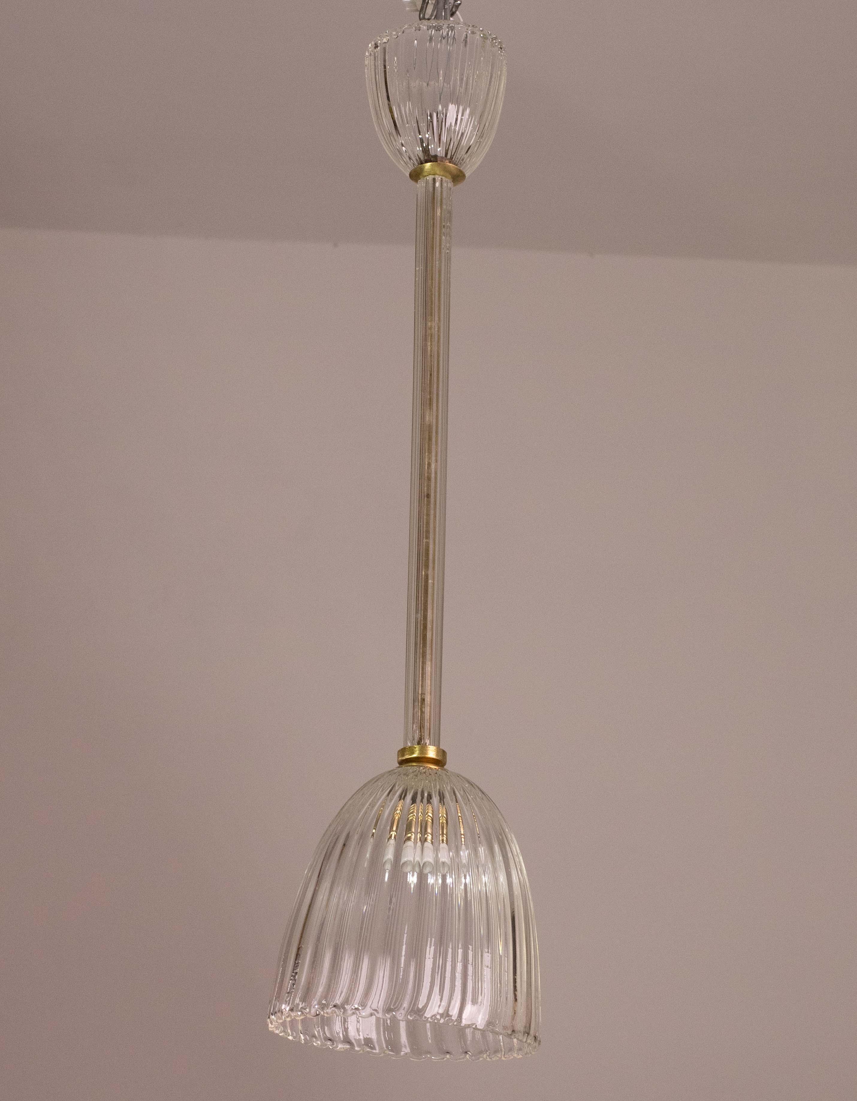 Art Decò Barovier e Toso Pendant Light, 1950 For Sale 2
