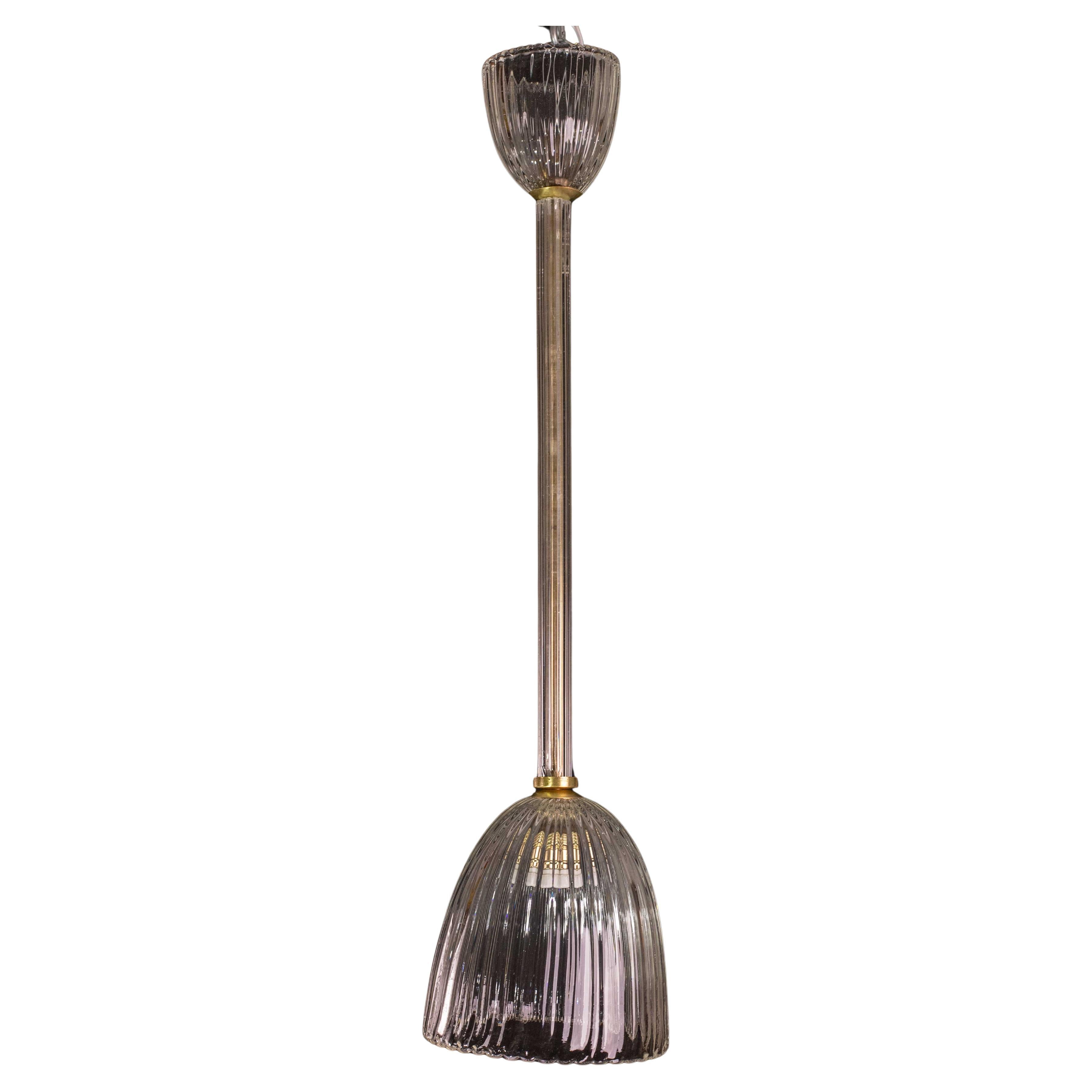 Lámpara colgante Art Decó Barovier e Toso, 1950