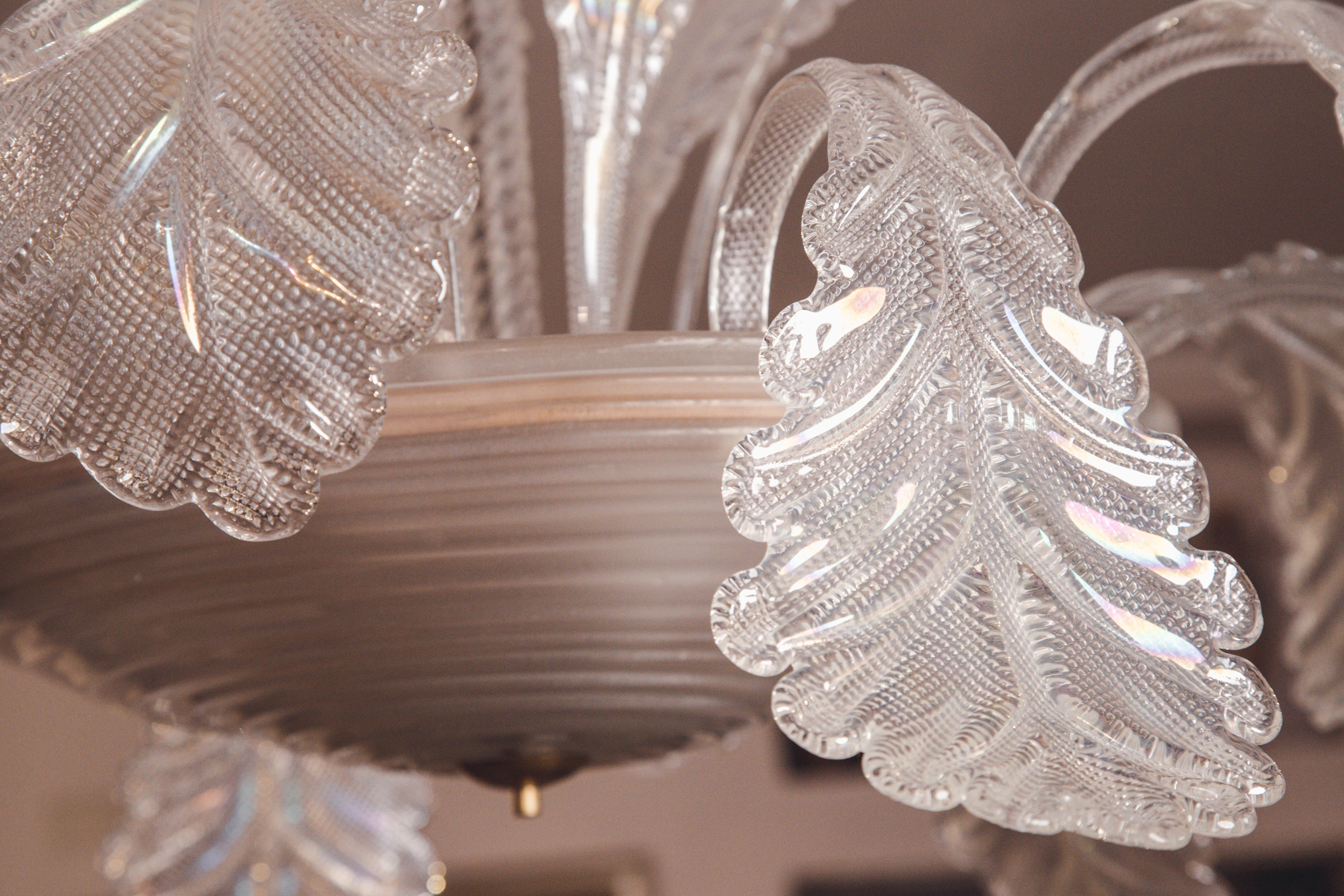Art Decò, Barovier & Toso Chandelier, the King, Murano Glass, 1950s 6