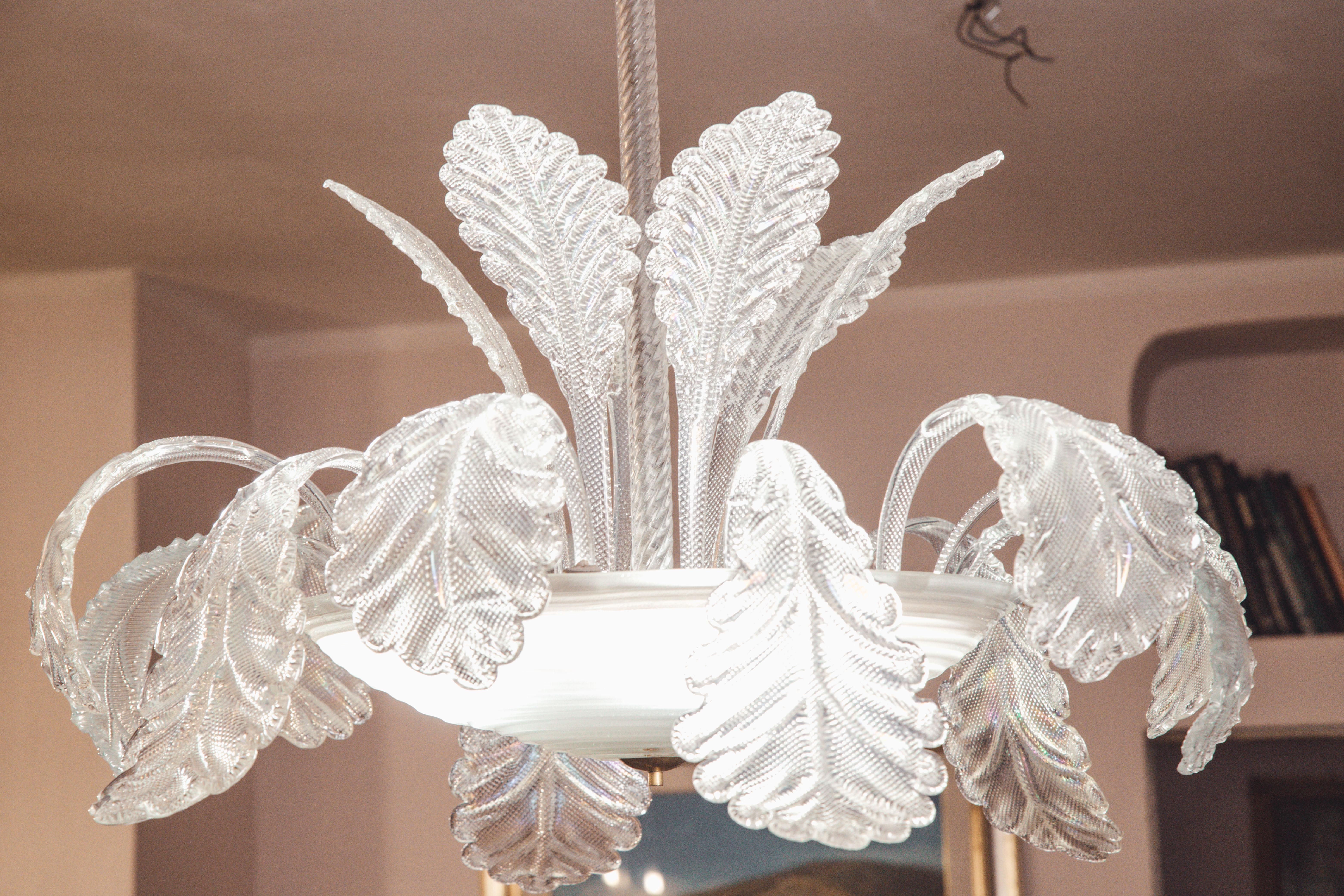 Art Decò, Barovier & Toso Chandelier, the King, Murano Glass, 1950s 8