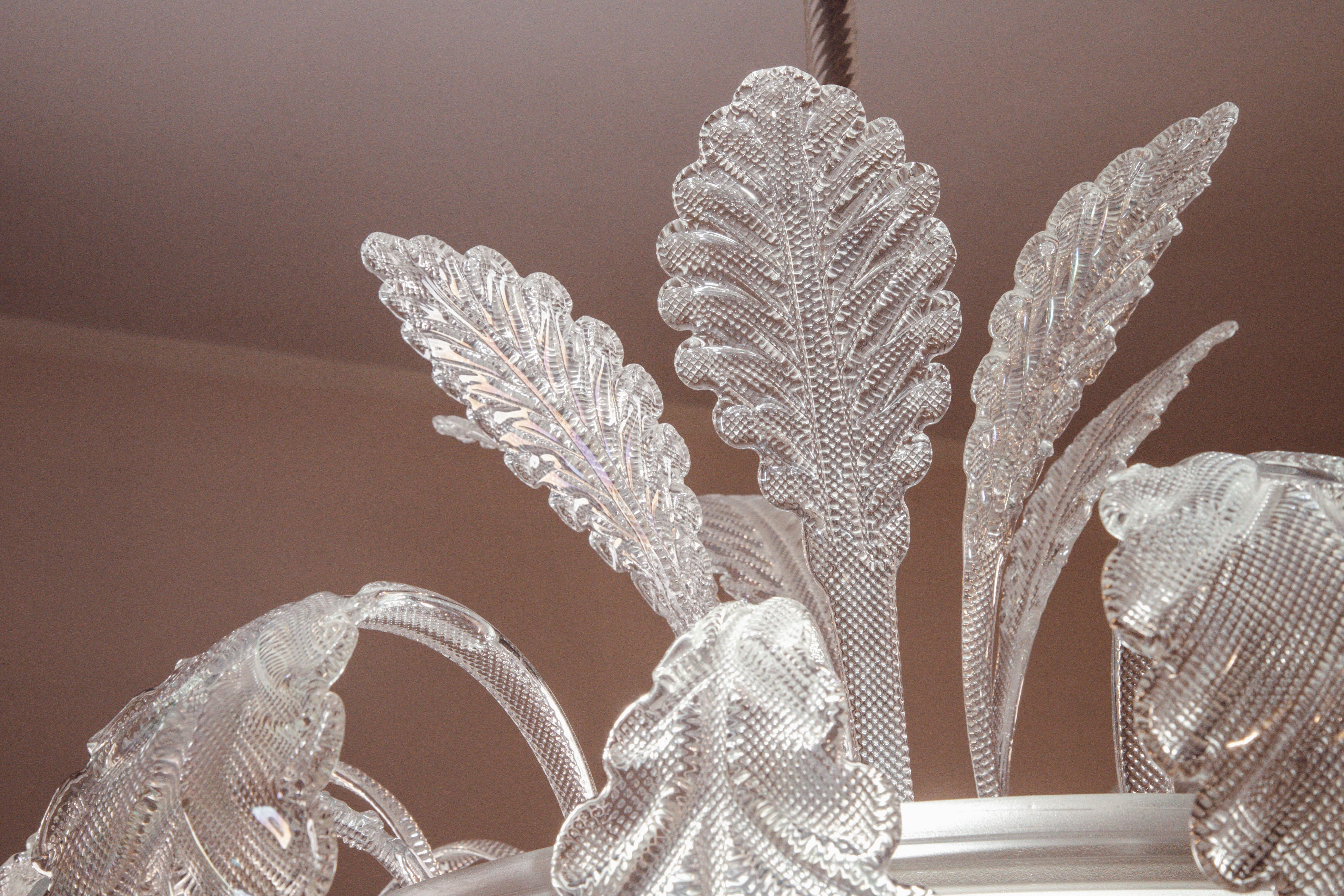 Art Decò, Barovier & Toso Chandelier, the King, Murano Glass, 1950s 11
