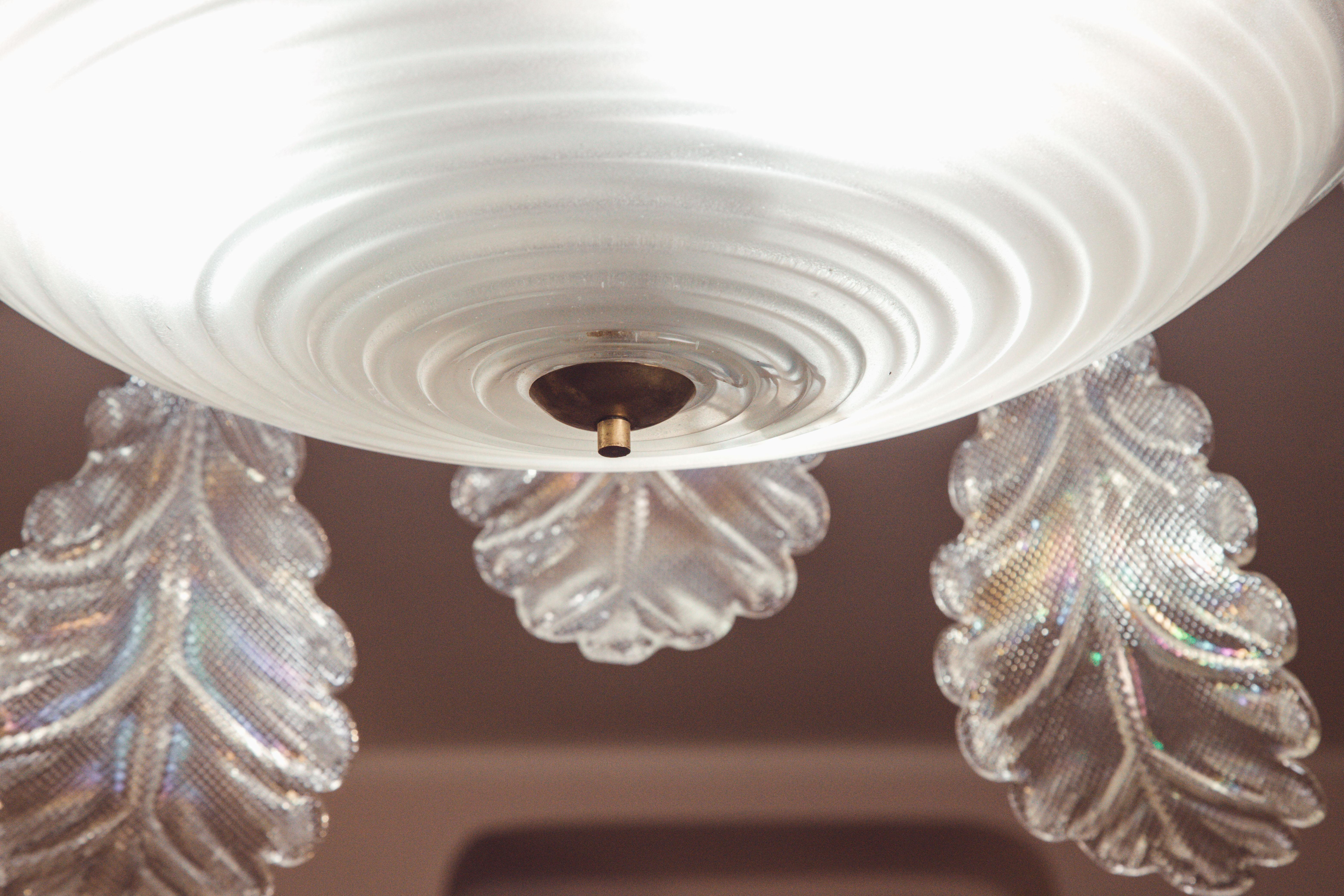 Art Decò, Barovier & Toso Chandelier, the King, Murano Glass, 1950s 2
