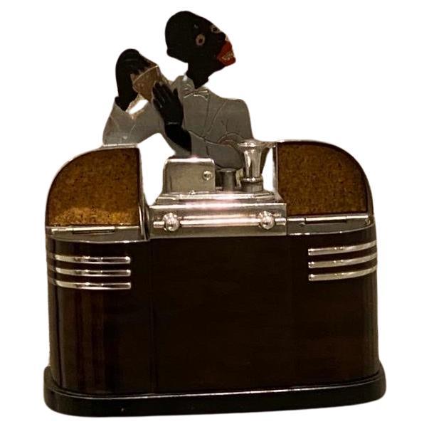 Art Deco Bartender Touch Tip Ronson Cigarette Lighter Circa 1930's In Good Condition In London, GB